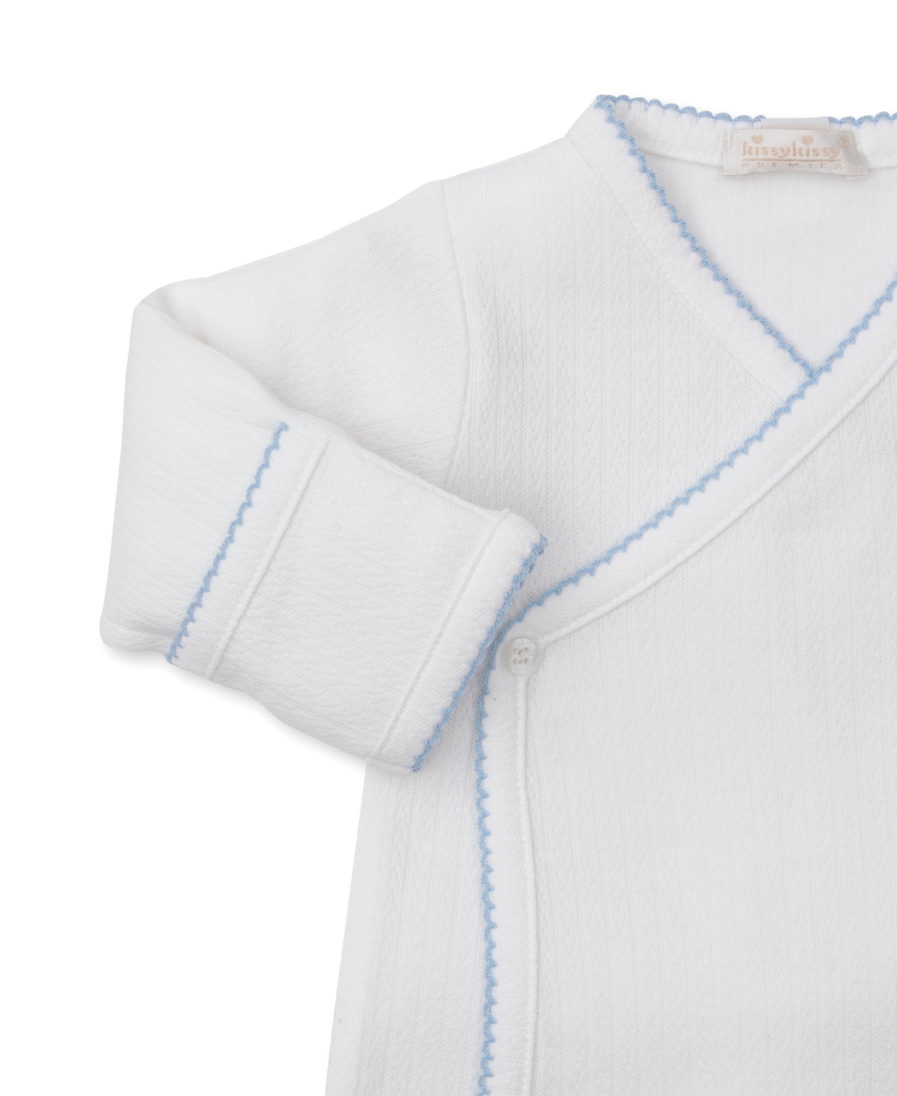 Premier Noah's Ark White/Blue Hand Emb. Cross Tee & Pant Set - Kissy Kissy