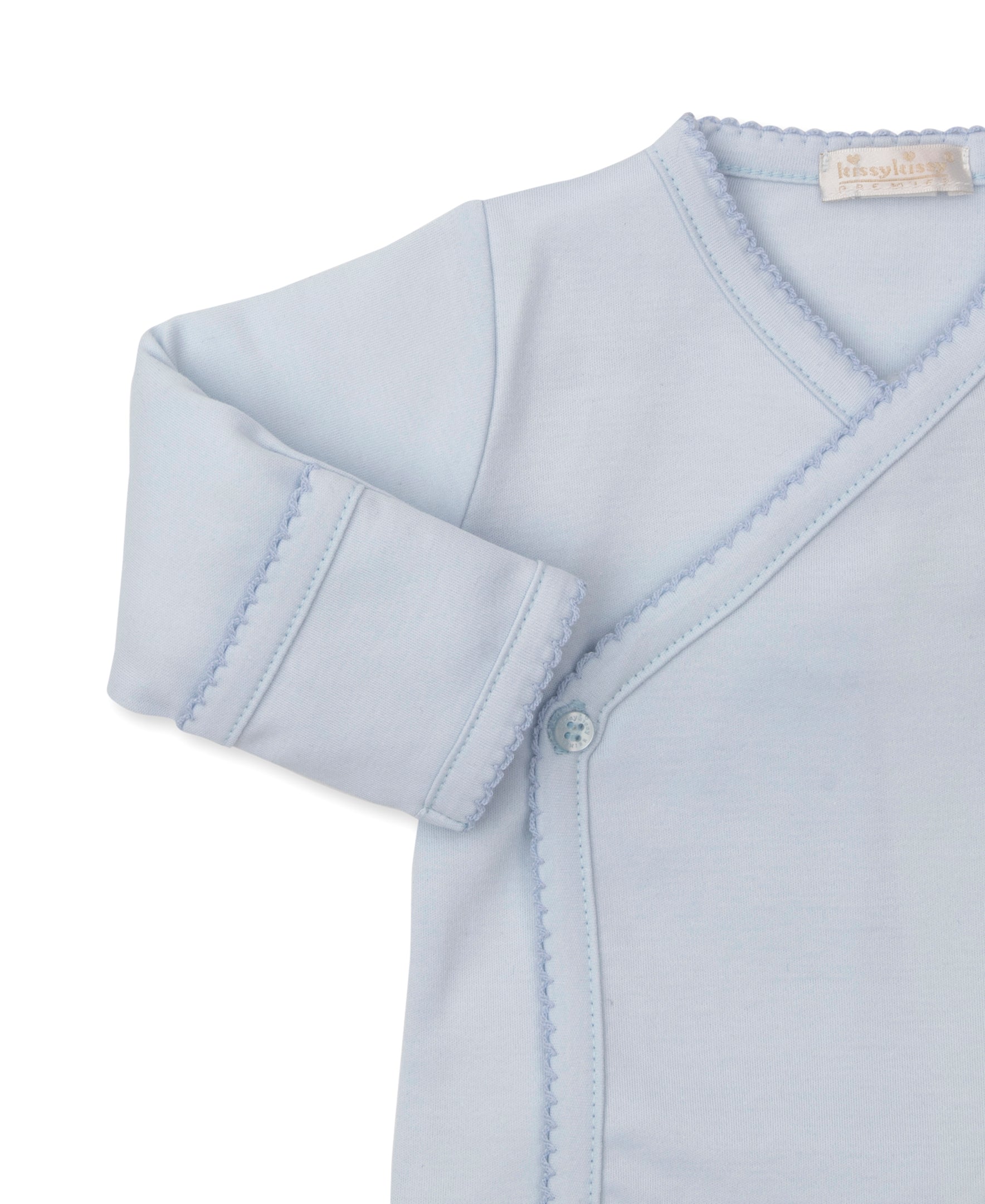 SCE Teddy Bear Time Blue Hand Emb. Footed Pant Set - Kissy Kissy