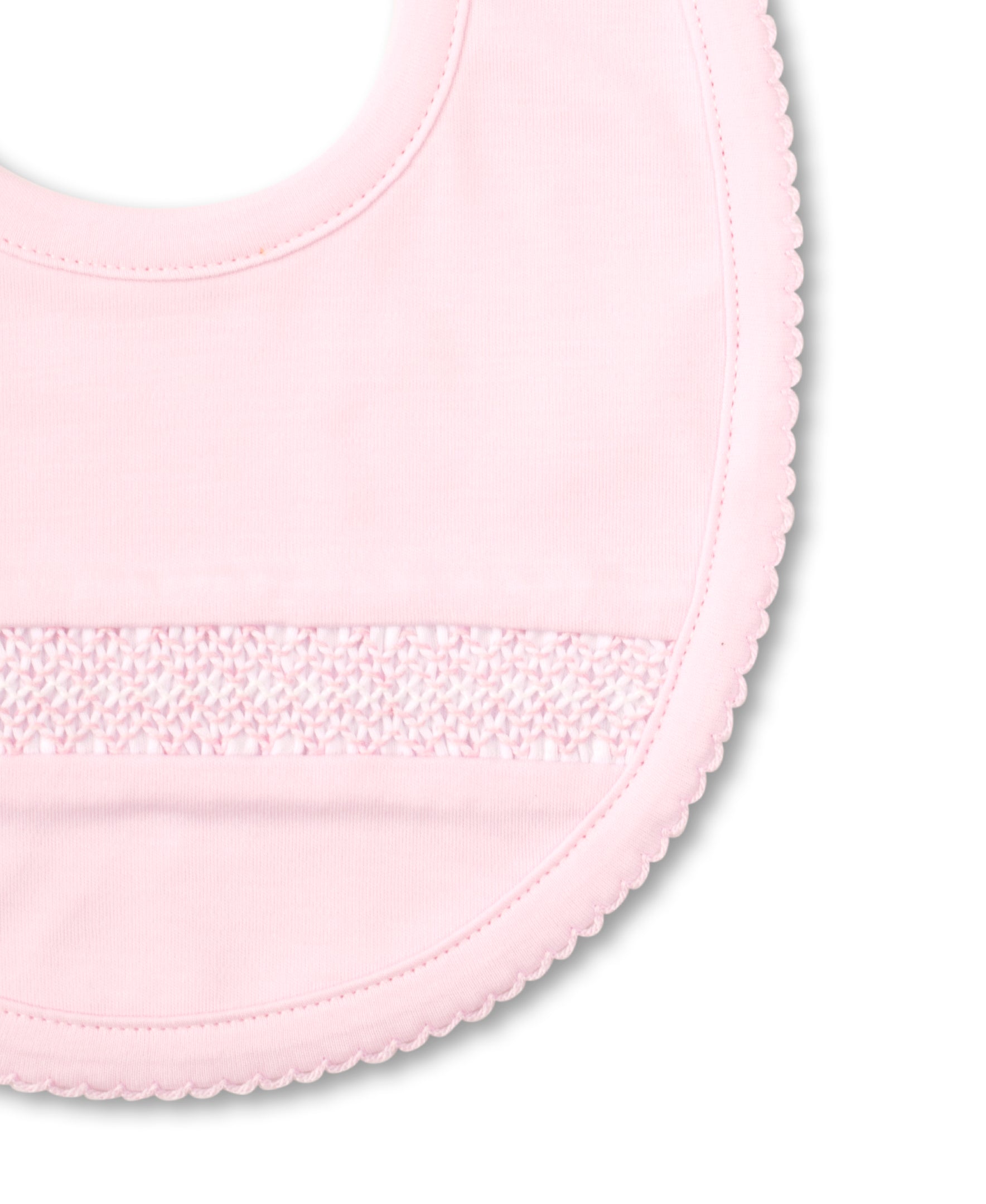 Hand Smocked CLB Charmed Pink Bib - Kissy Kissy