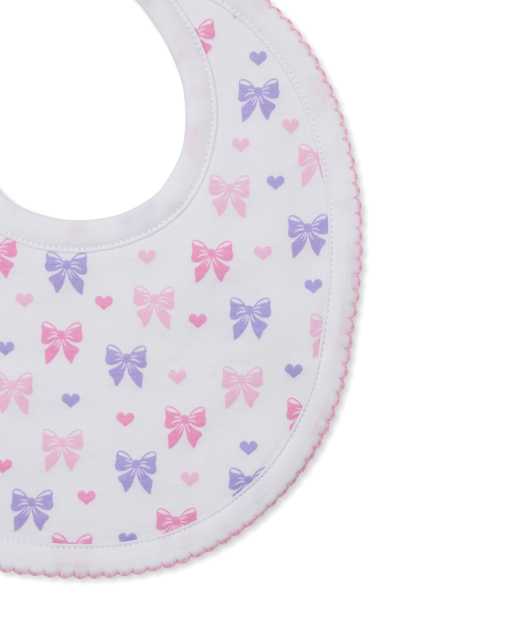 Billowy Bows White Bib - Kissy Kissy