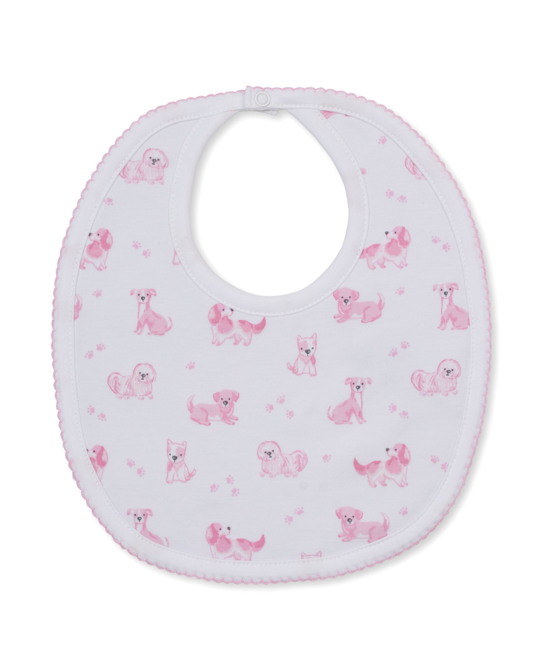 Puppy Paws Pink Bib