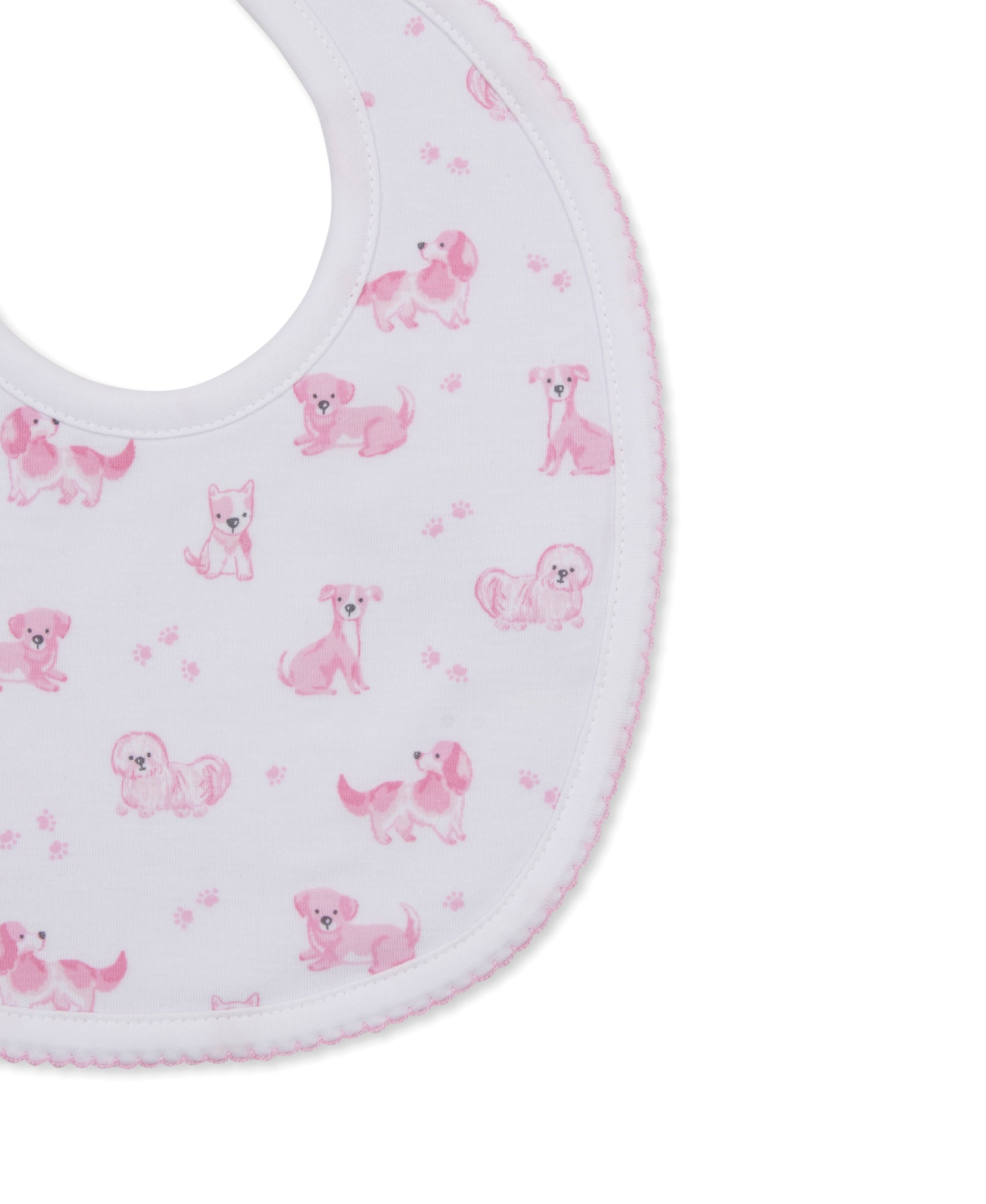 Puppy Paws Pink Bib