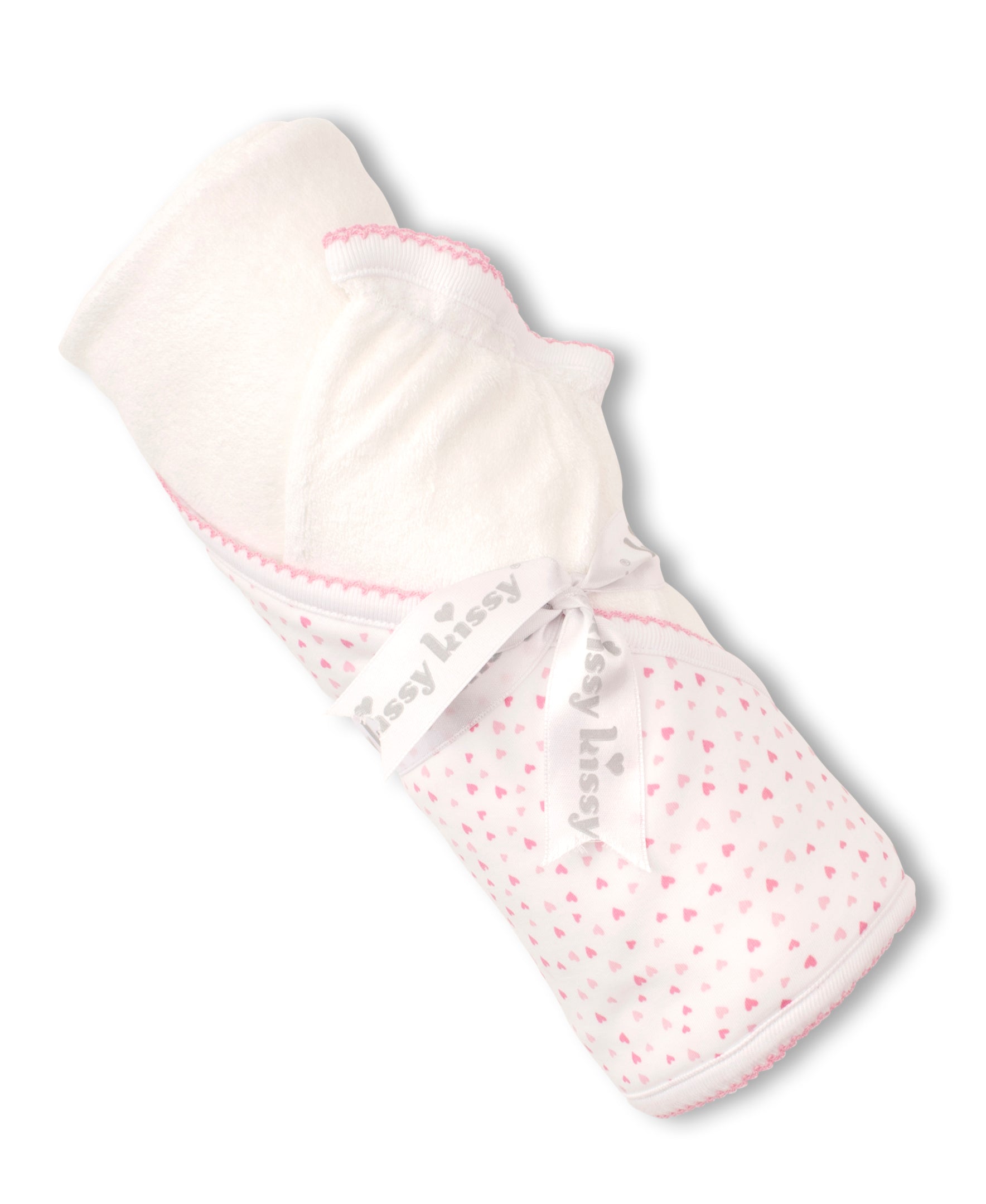 Kissy Sweethearts Hooded Towel with Mitt - Kissy Kissy
