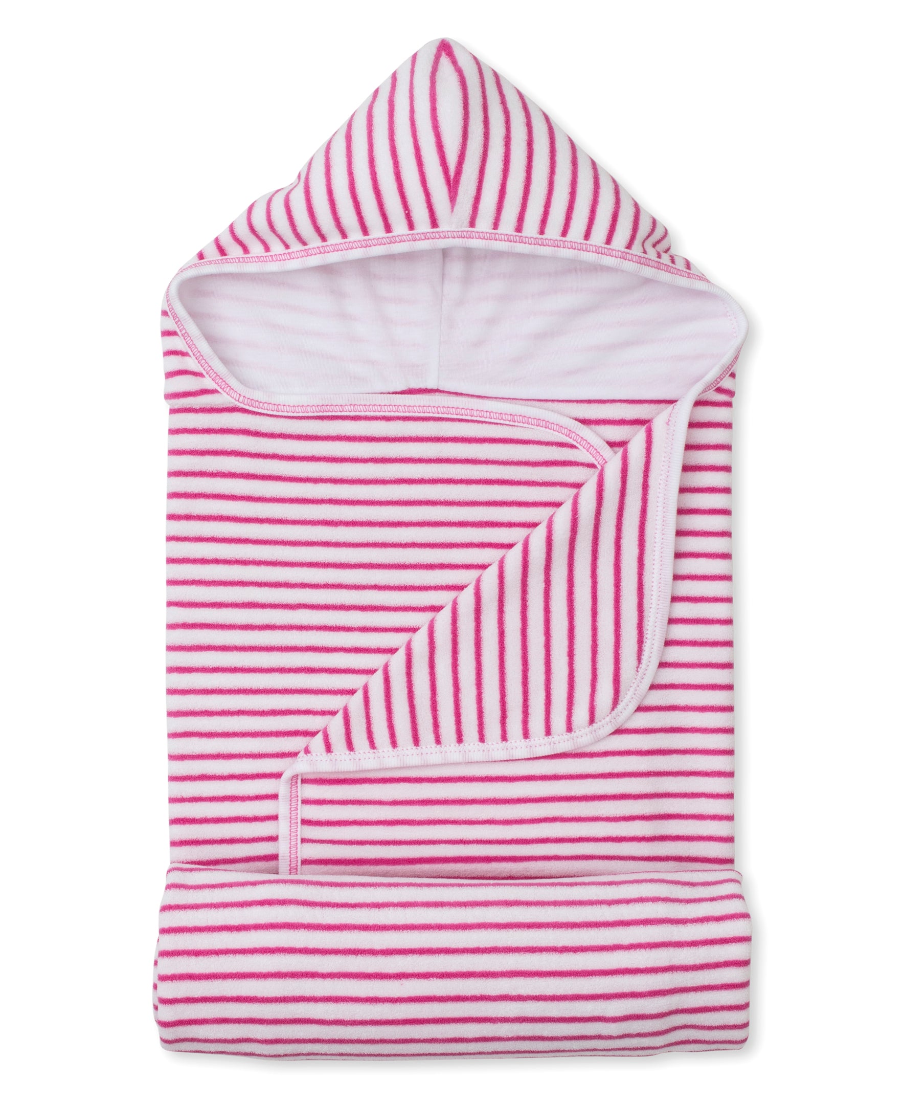 Cabana Terry Stripes Fuchsia Hooded Beach Towel - Kissy Kissy