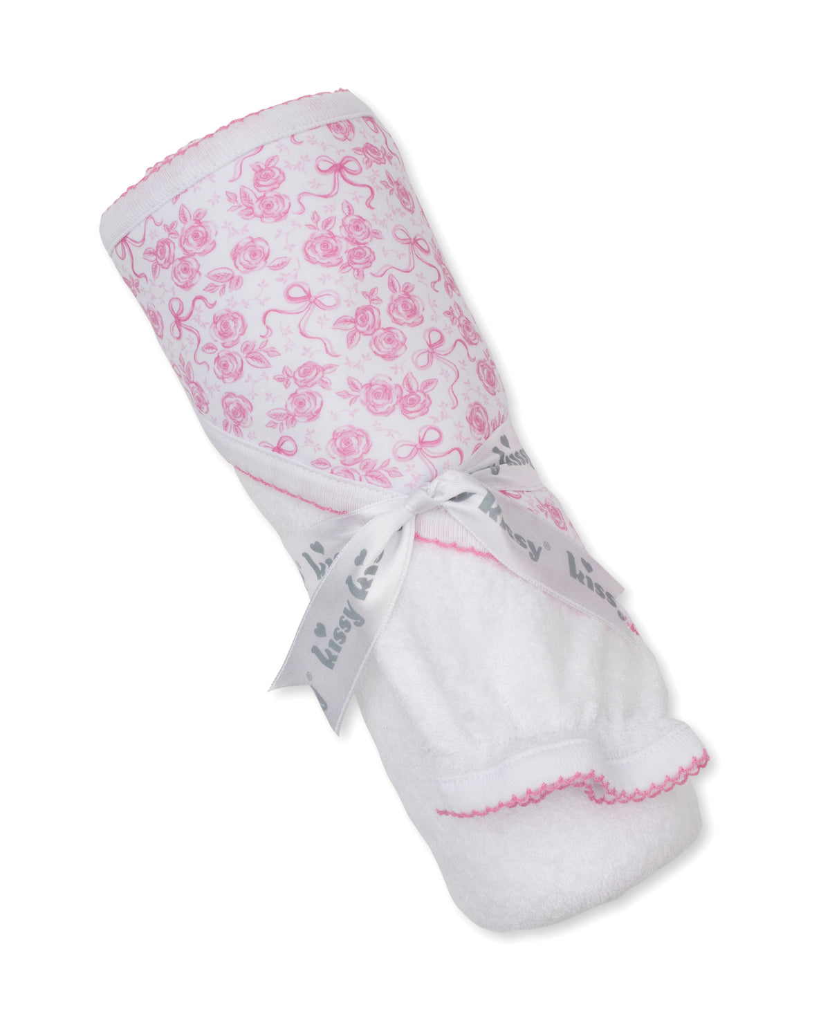 Roses & Bows Pink Towel & Mitt Set - Kissy Kissy