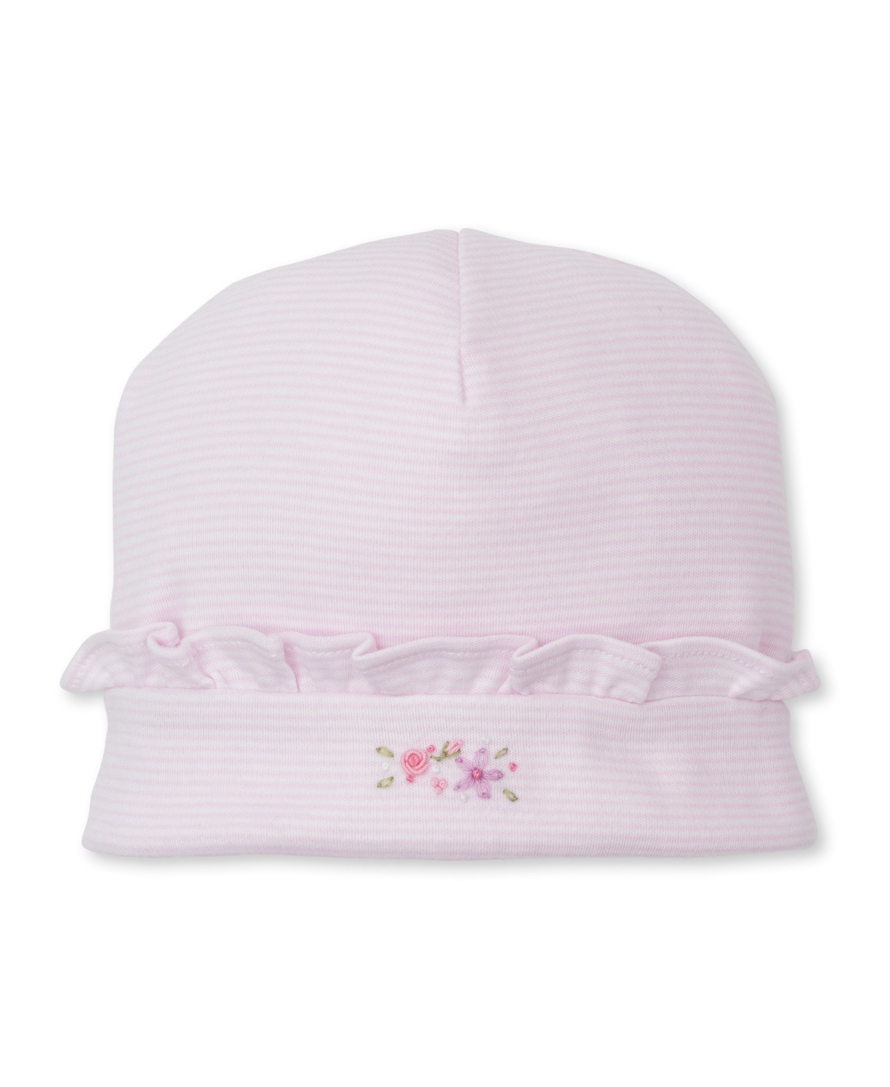 CLB Fall Medley 25 Pink Stripe Hand Emb. Hat - Kissy Kissy