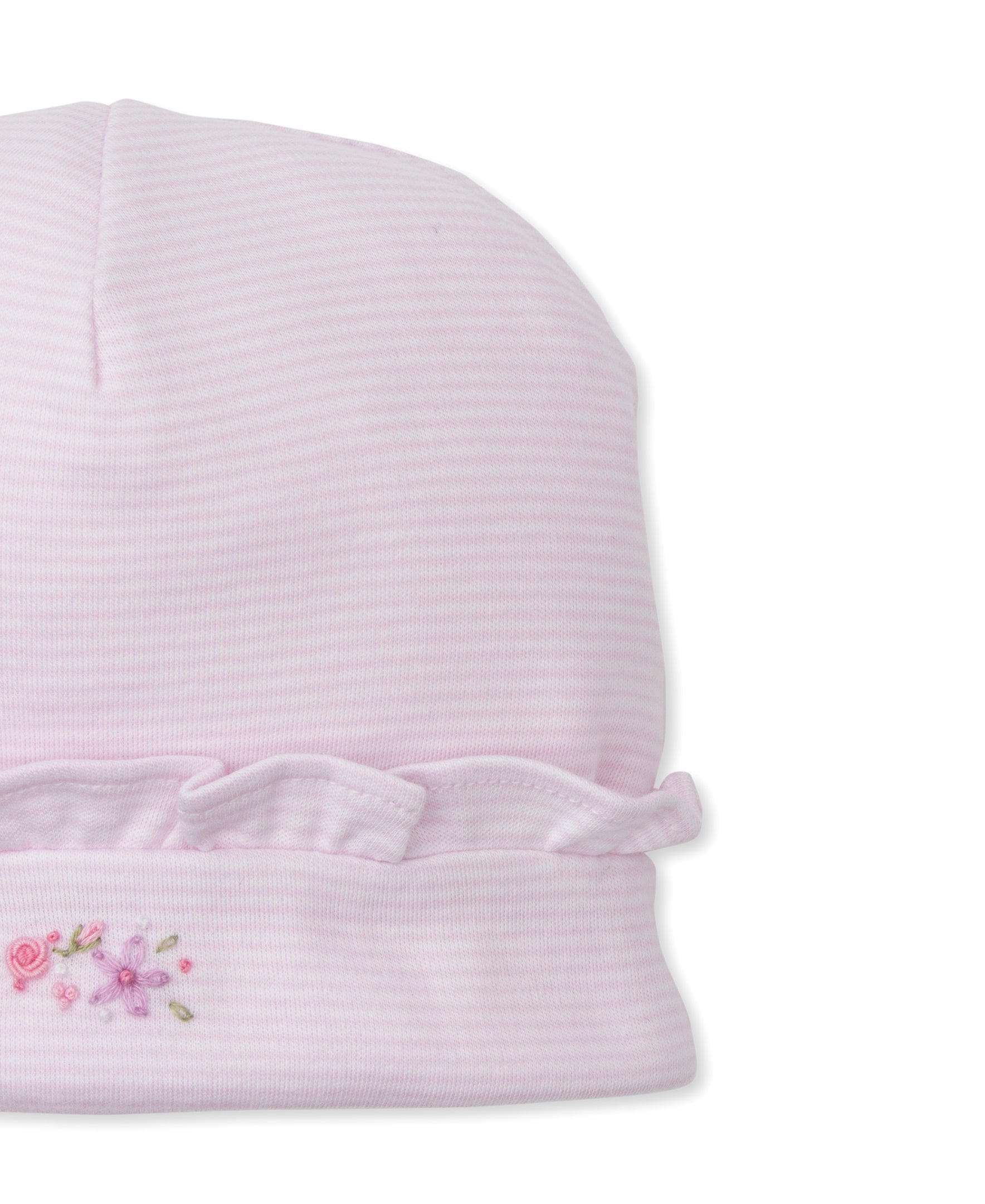 CLB Fall Medley 25 Pink Stripe Hand Emb. Hat - Kissy Kissy