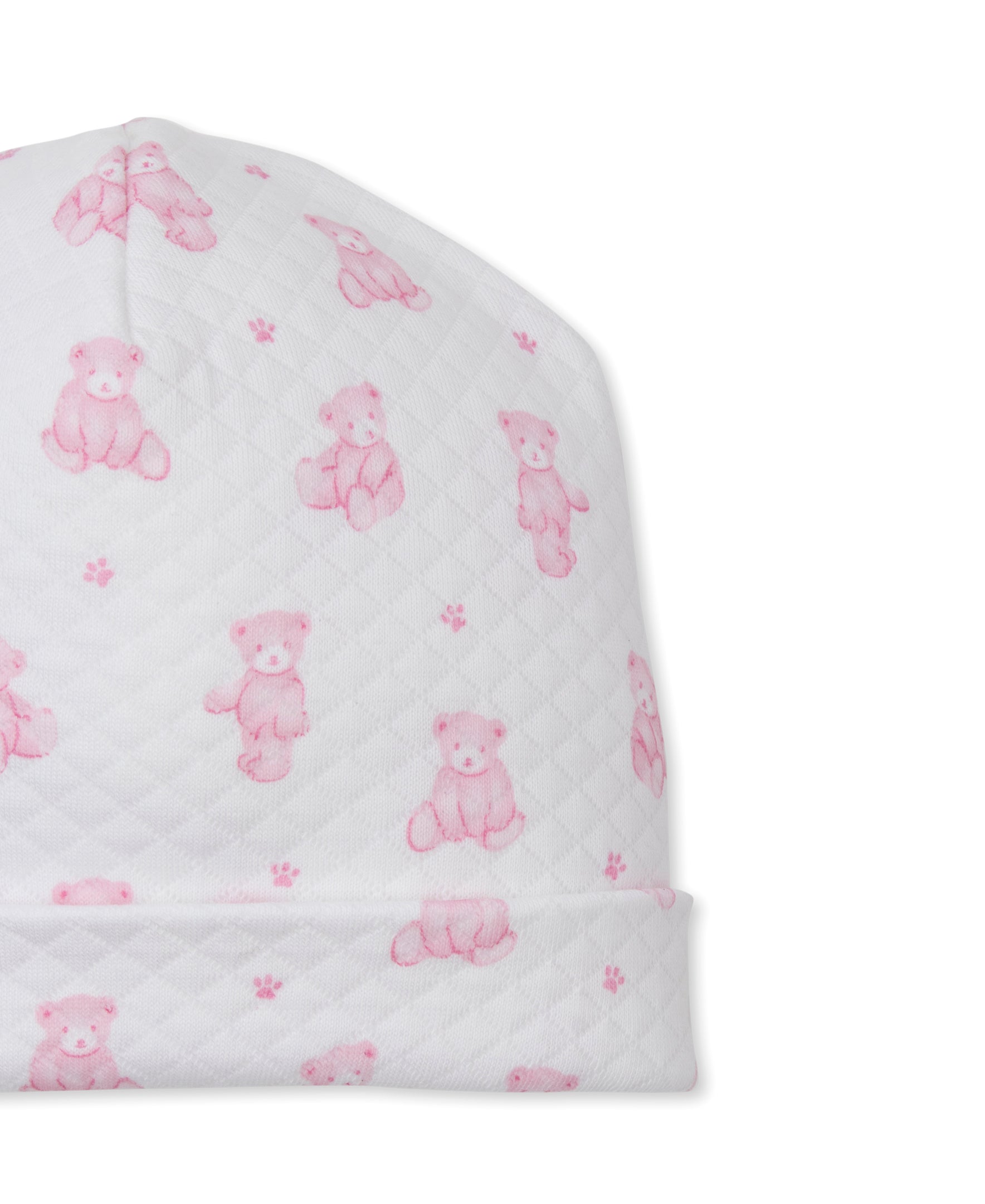 Teddy Bear Time Pink Jacquard Hat - Kissy Kissy