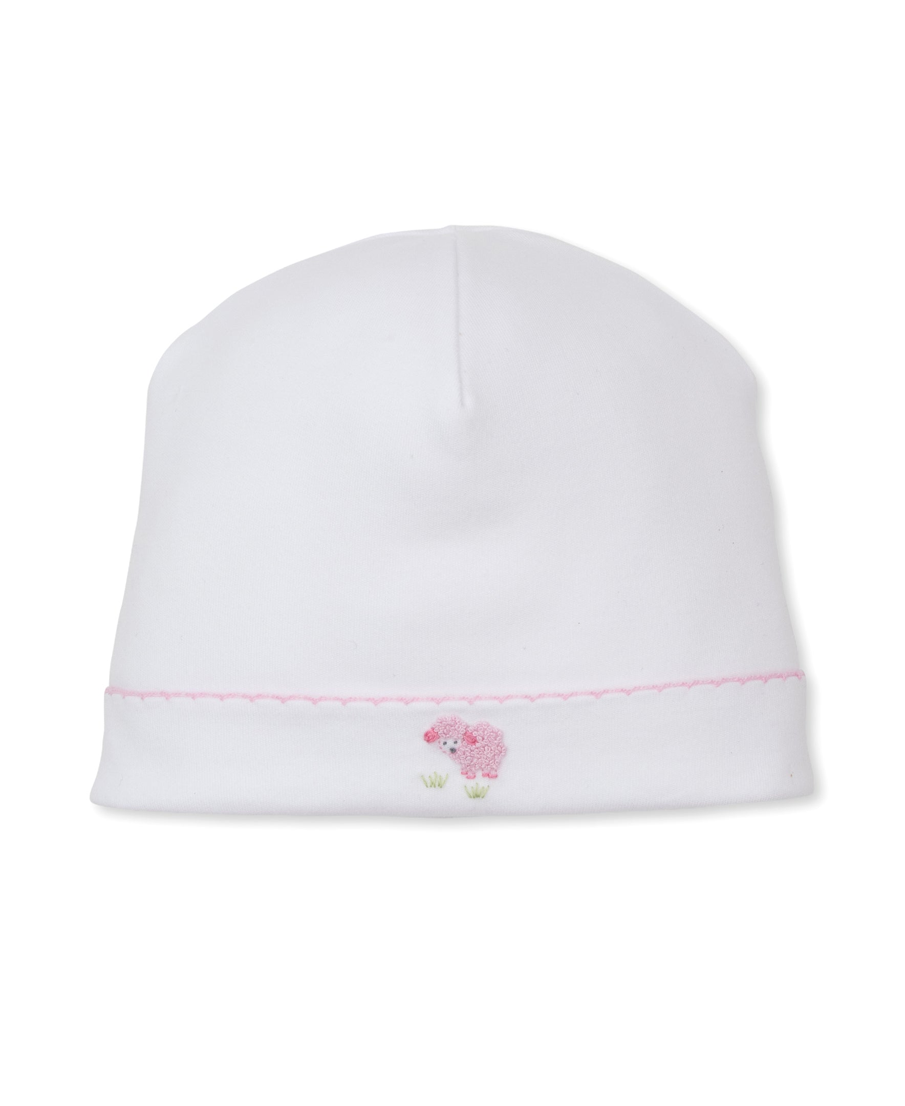 Premier Sweet Sheep White/Pink Hand Emb. Hat - Kissy Kissy