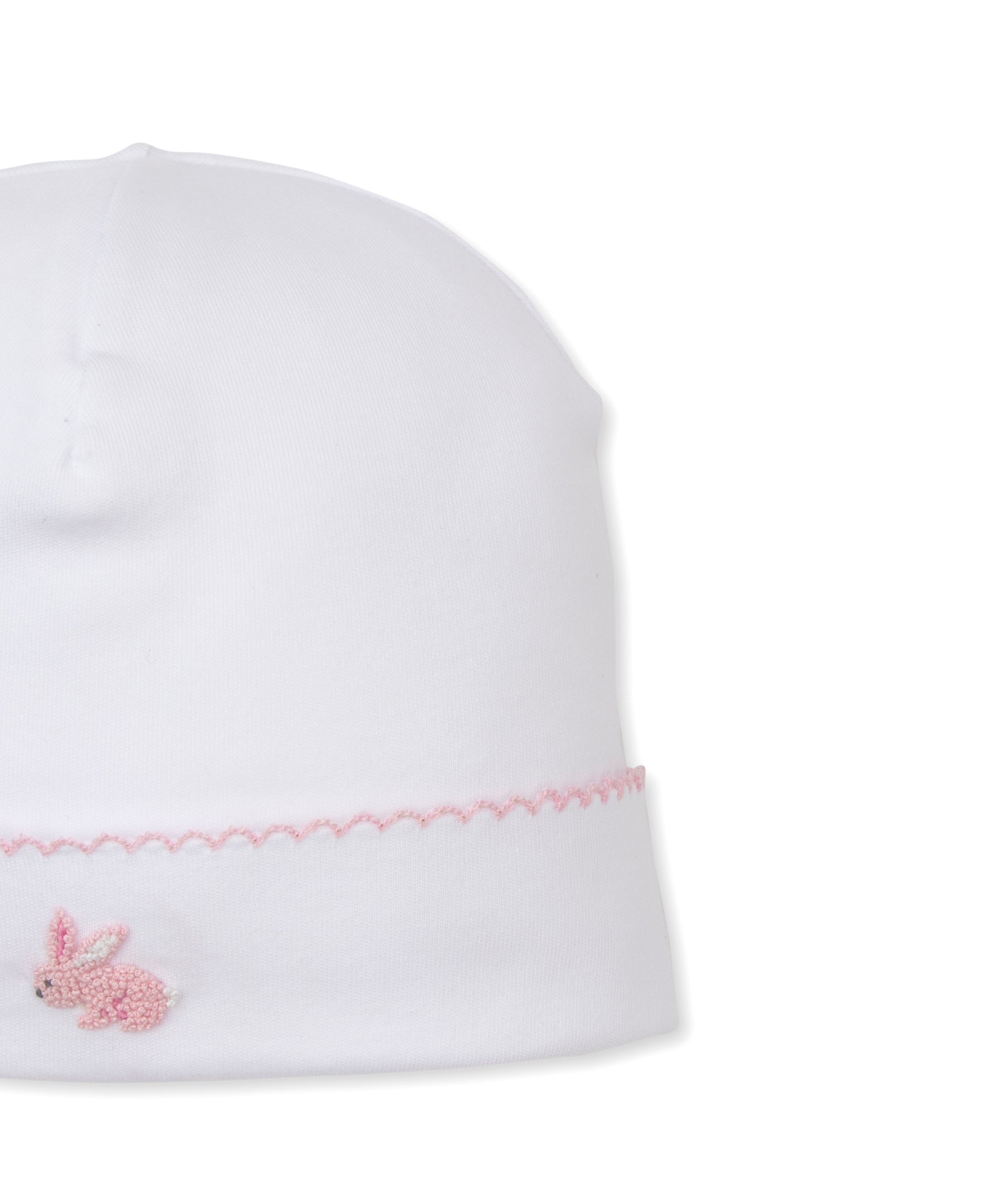 Premier Springtime Bunny Fun White/Pink Hand Emb. Hat - Kissy Kissy