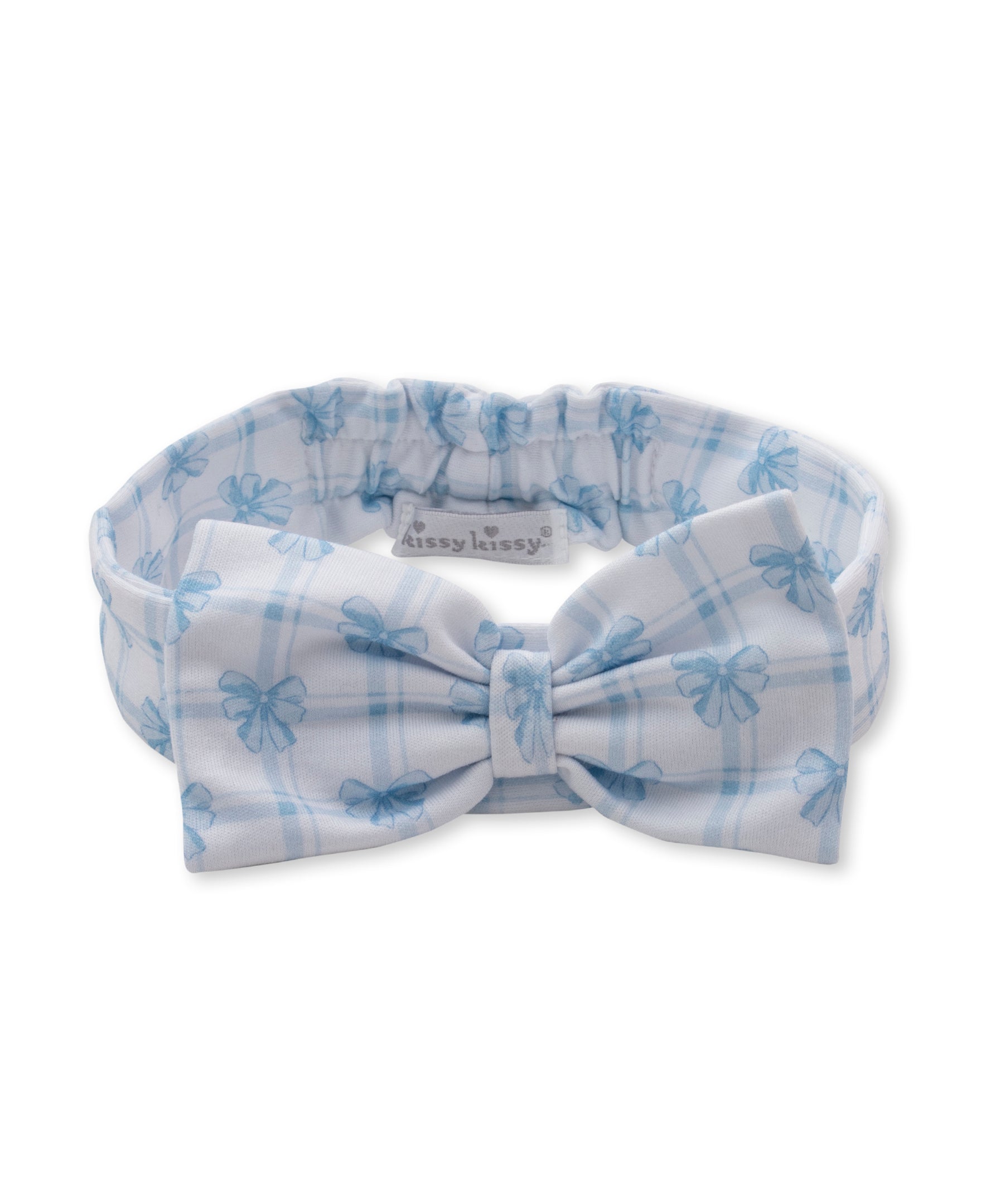 Windowpane Bows Blue Headband