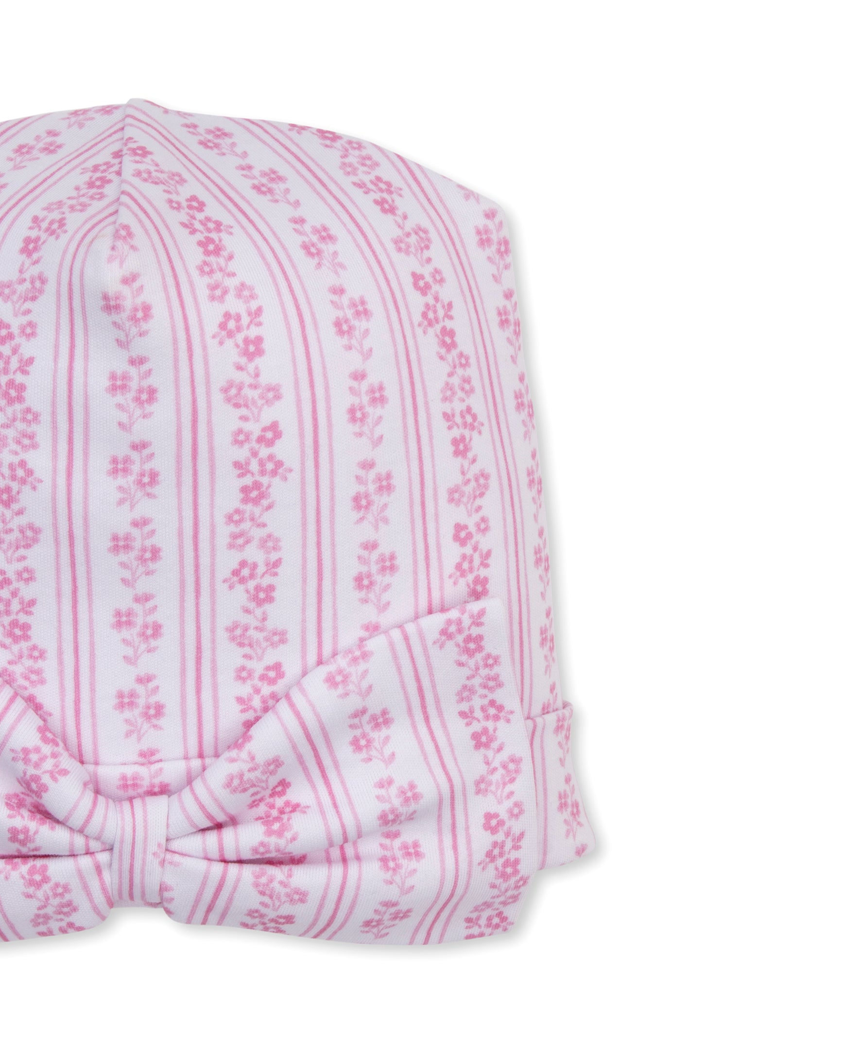 Watercolor Floral Stripes Pink Novelty Hat