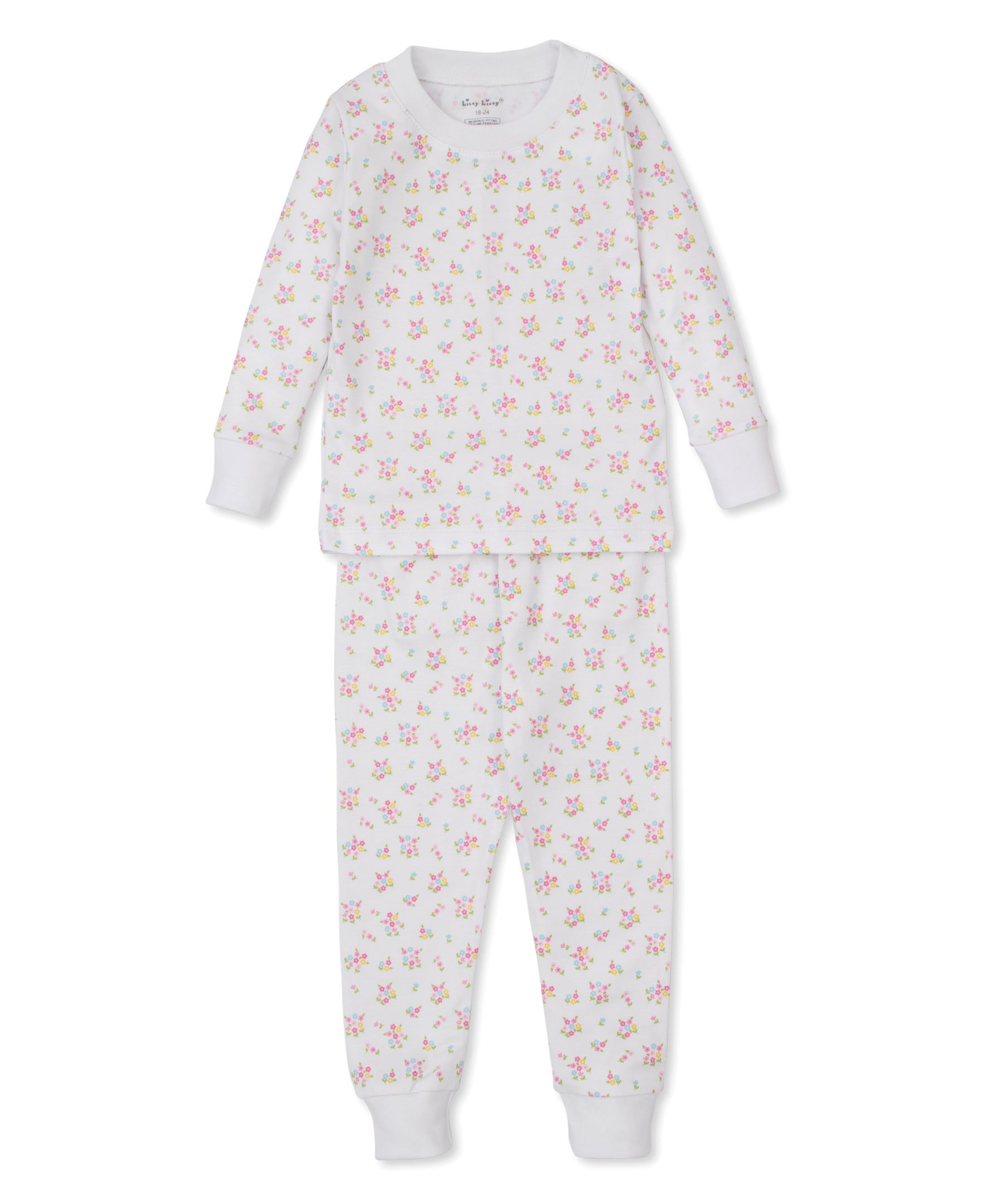 Rainbows Abloom Floral Toddler Pajama Set - Kissy Kissy