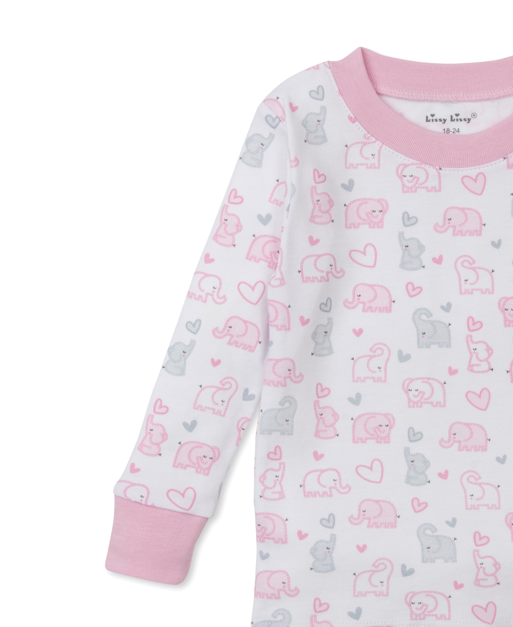 Baby Elephant Hearts Toddler Pajama Set - Kissy Kissy