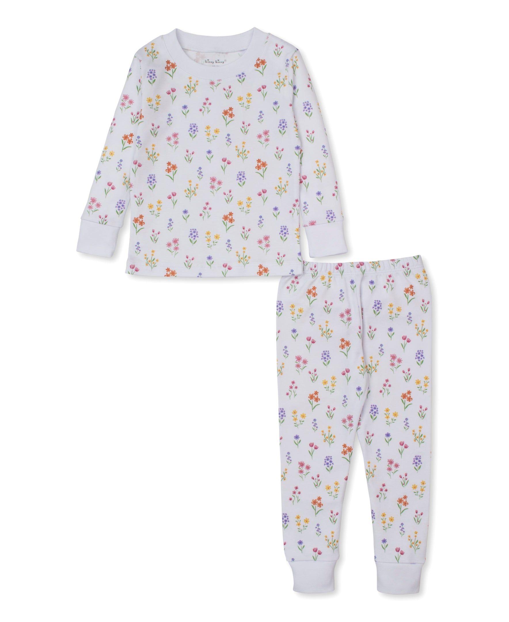 Summer Wildflowers White Toddler Pajama Set