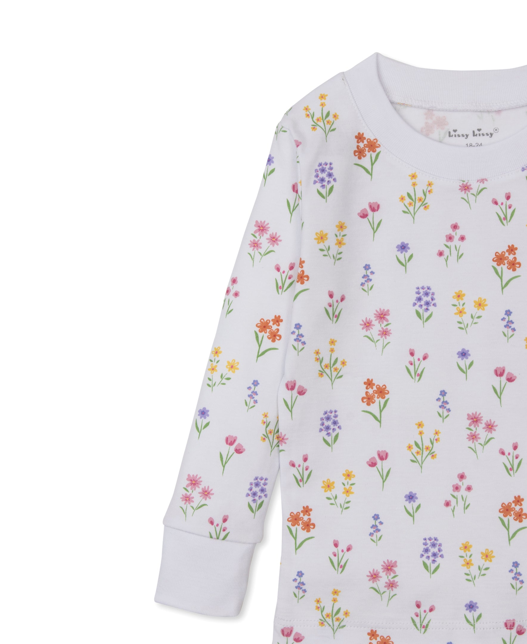 Summer Wildflowers White Toddler Pajama Set