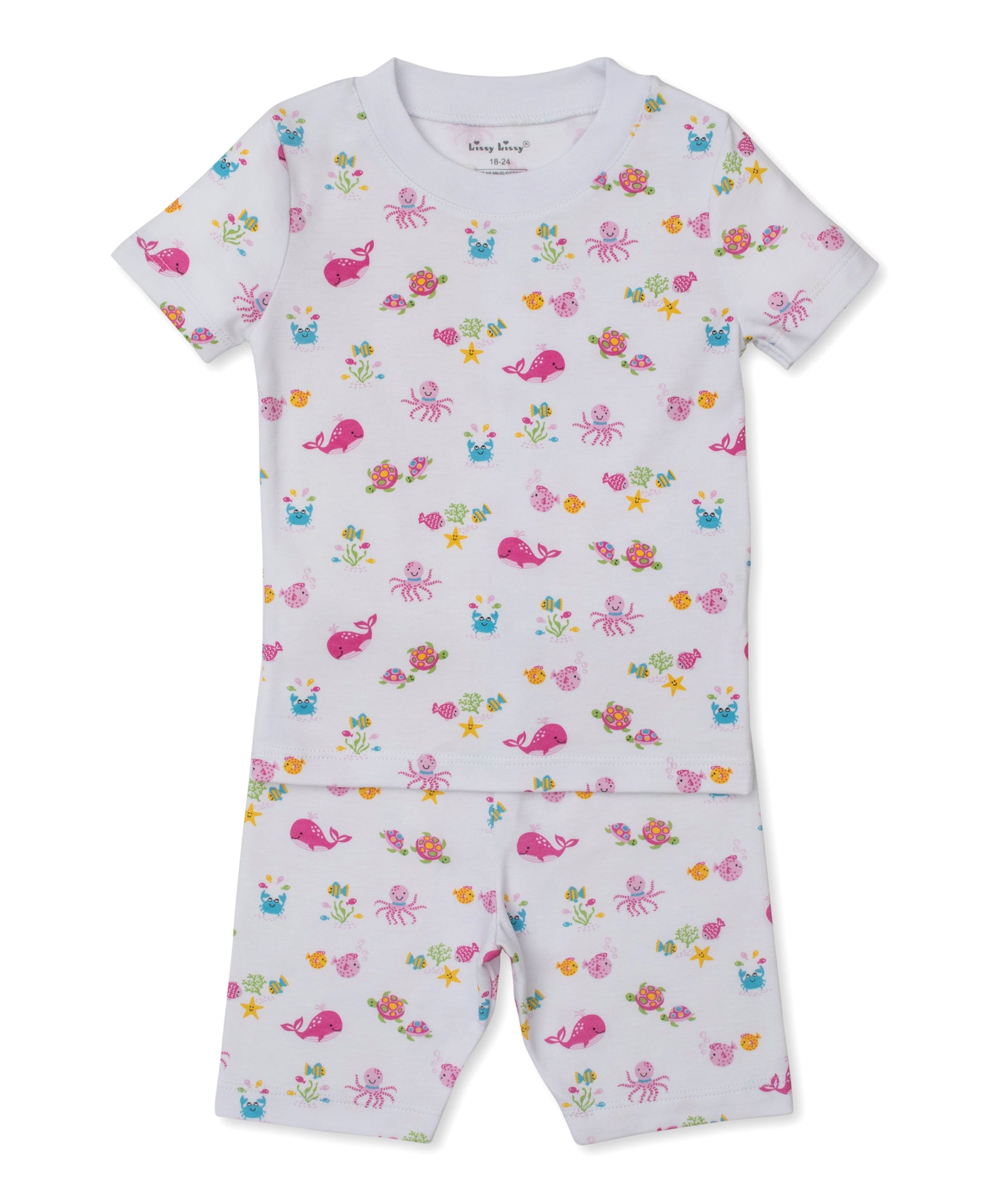 Ocean Antics Pink Short Pajama Set