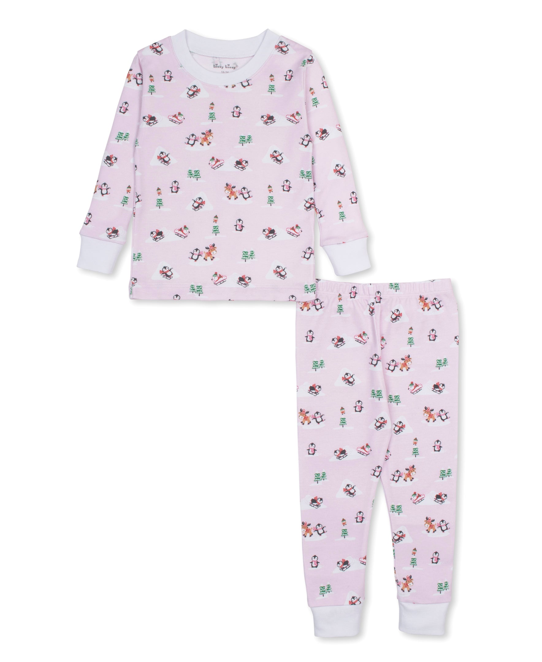 Snow Slides Pink Toddler Pajama Set