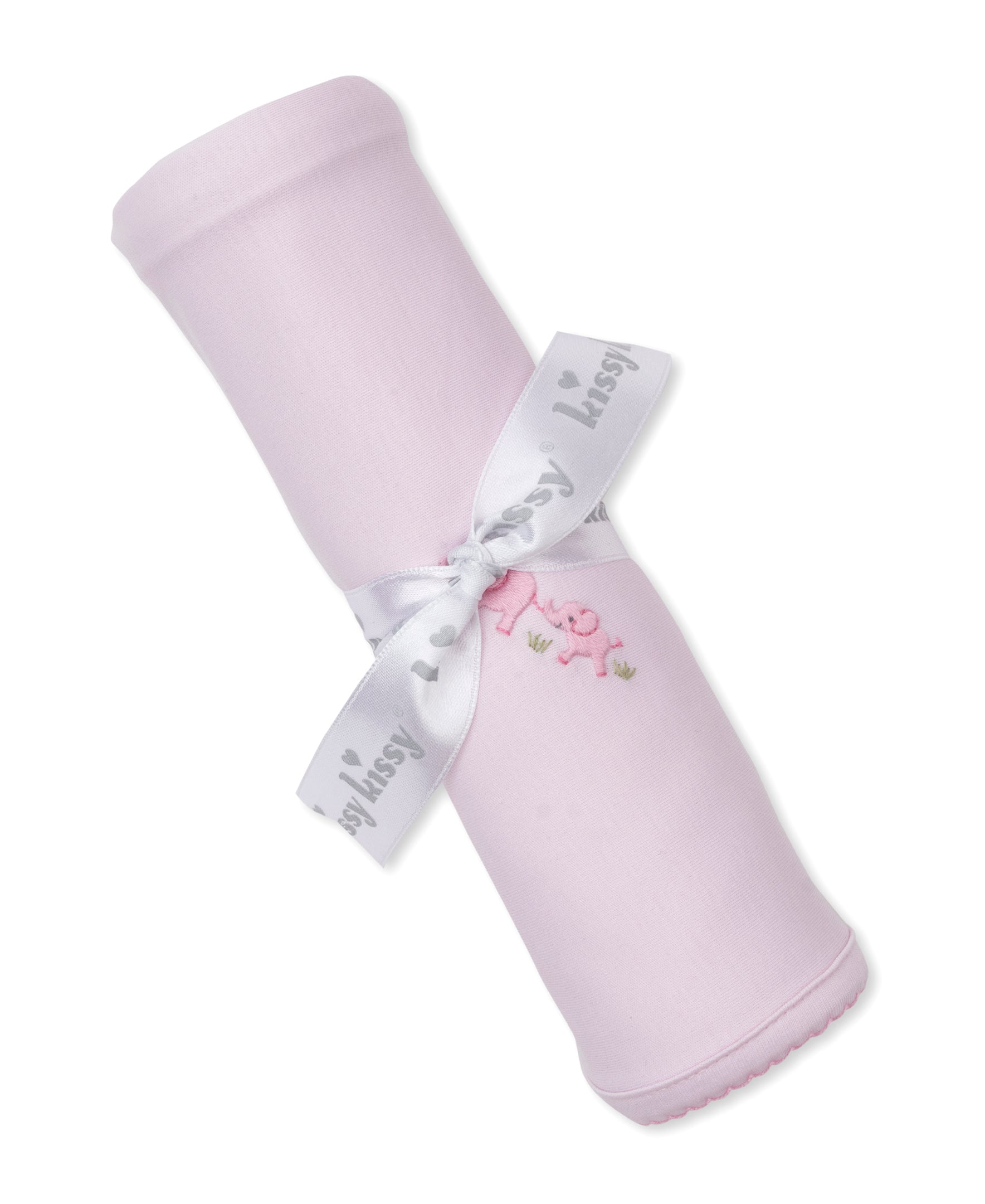 Premier Elephant Esprit Pink Hand Emb. Blanket - Kissy Kissy