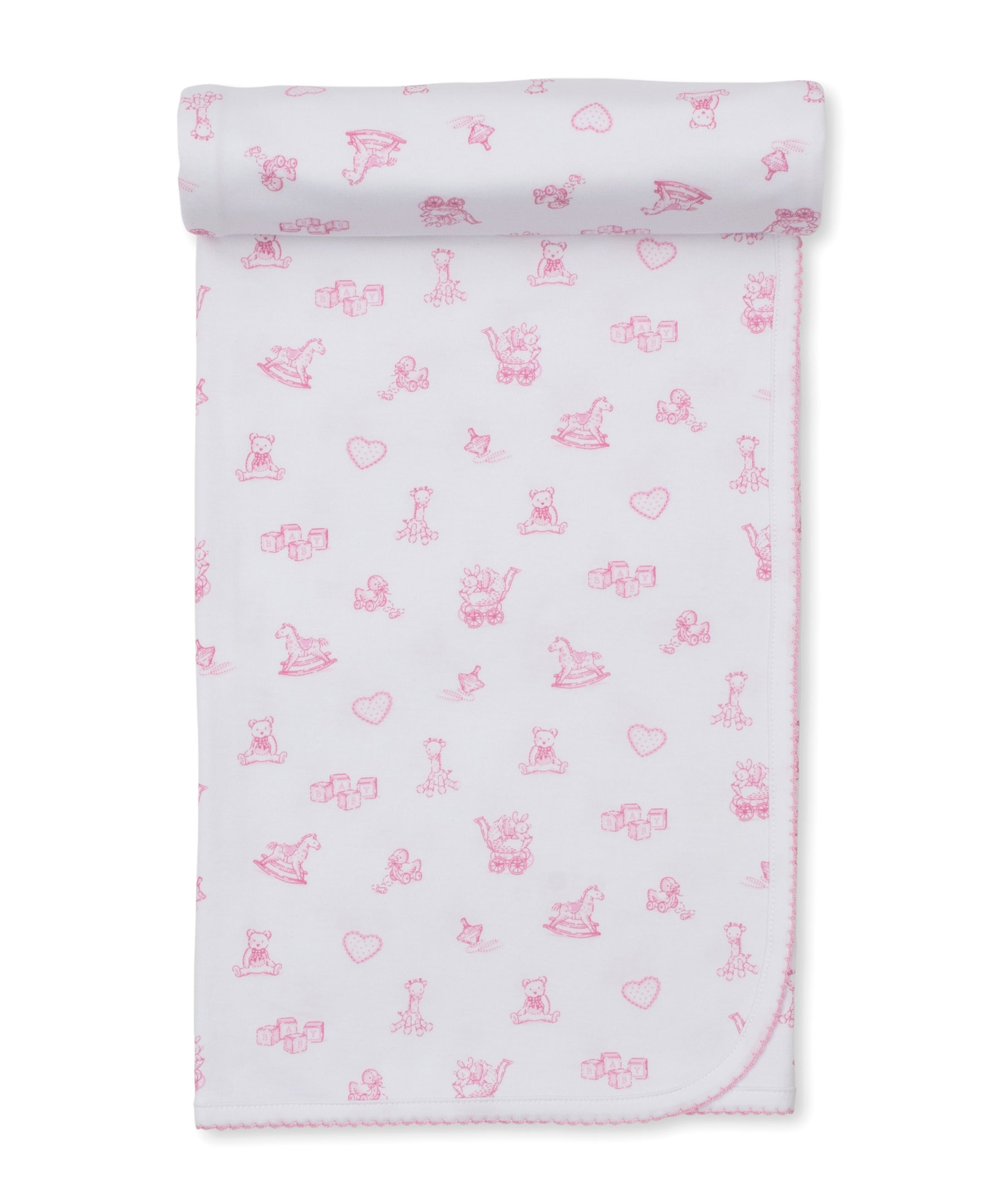 Vintage Toy Treasures Pink Blanket - Kissy Kissy