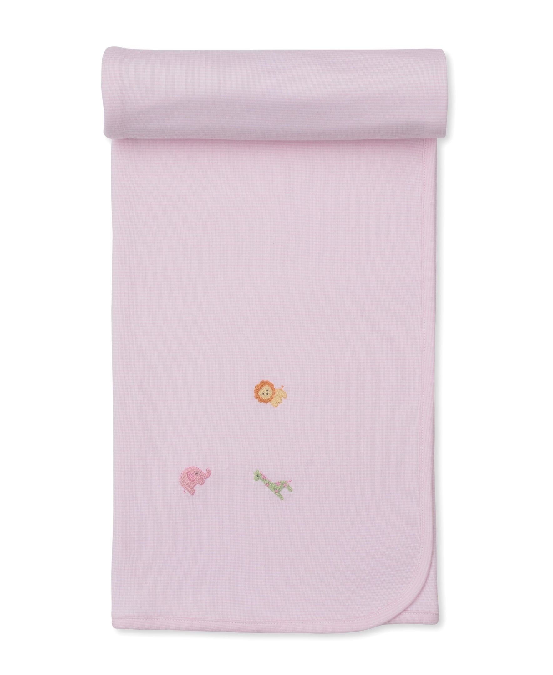SCE Safari Wild Pink Stripe Hand Emb. Blanket - Kissy Kissy