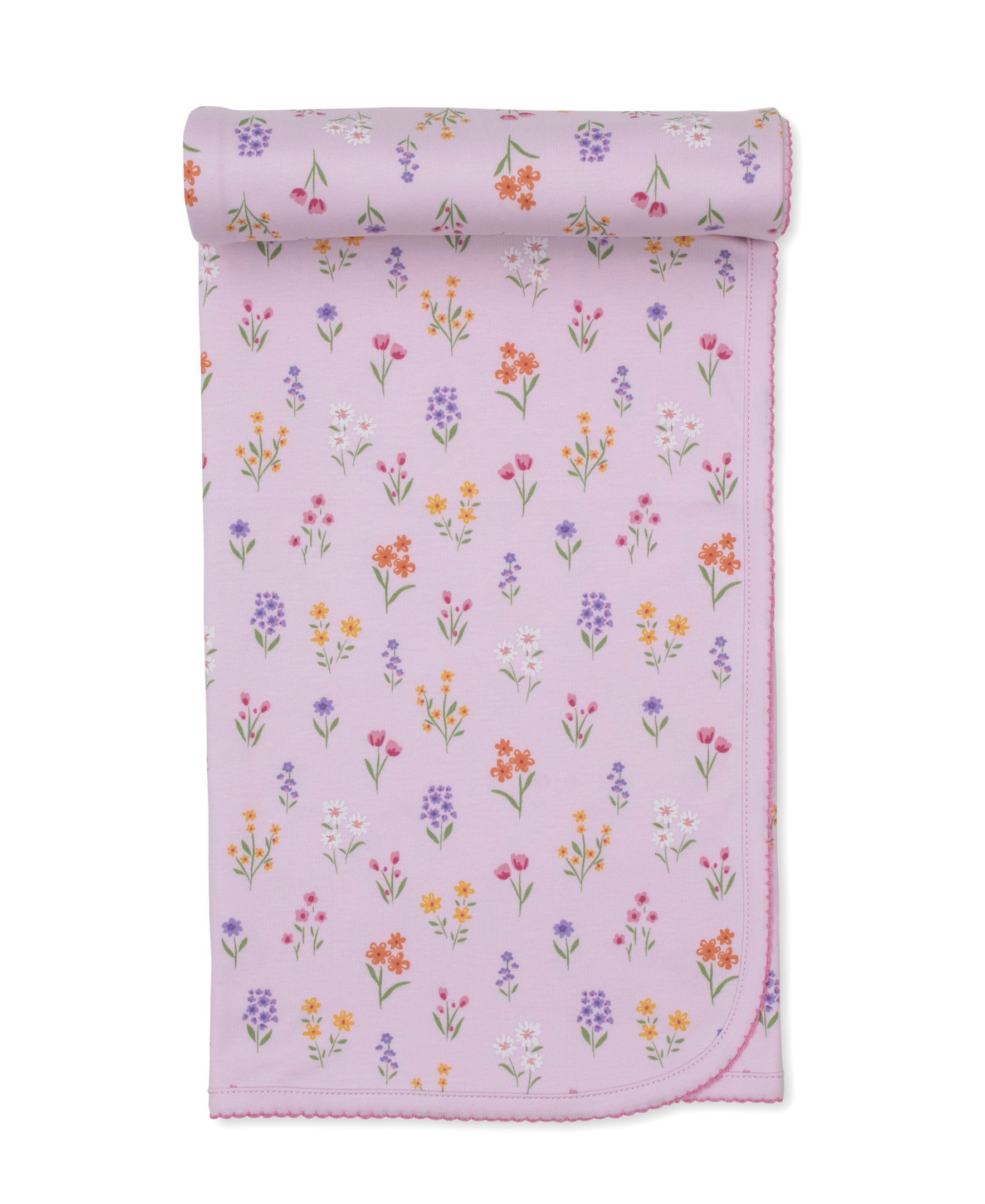 Summer Wildflowers Pink Blanket