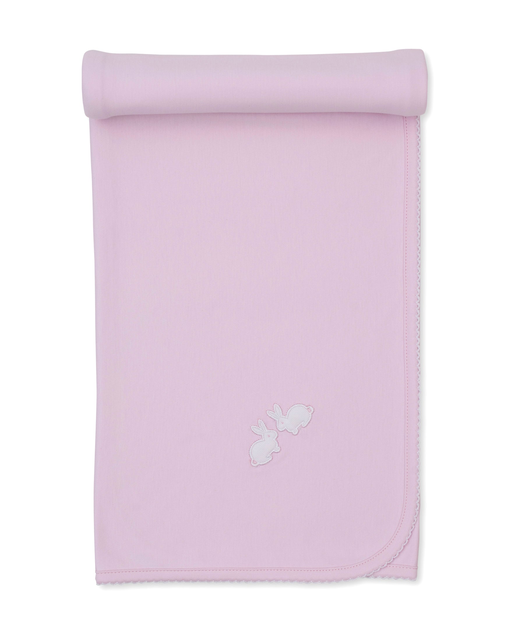 Pique Twin Bunnies Pink Blanket - Kissy Kissy