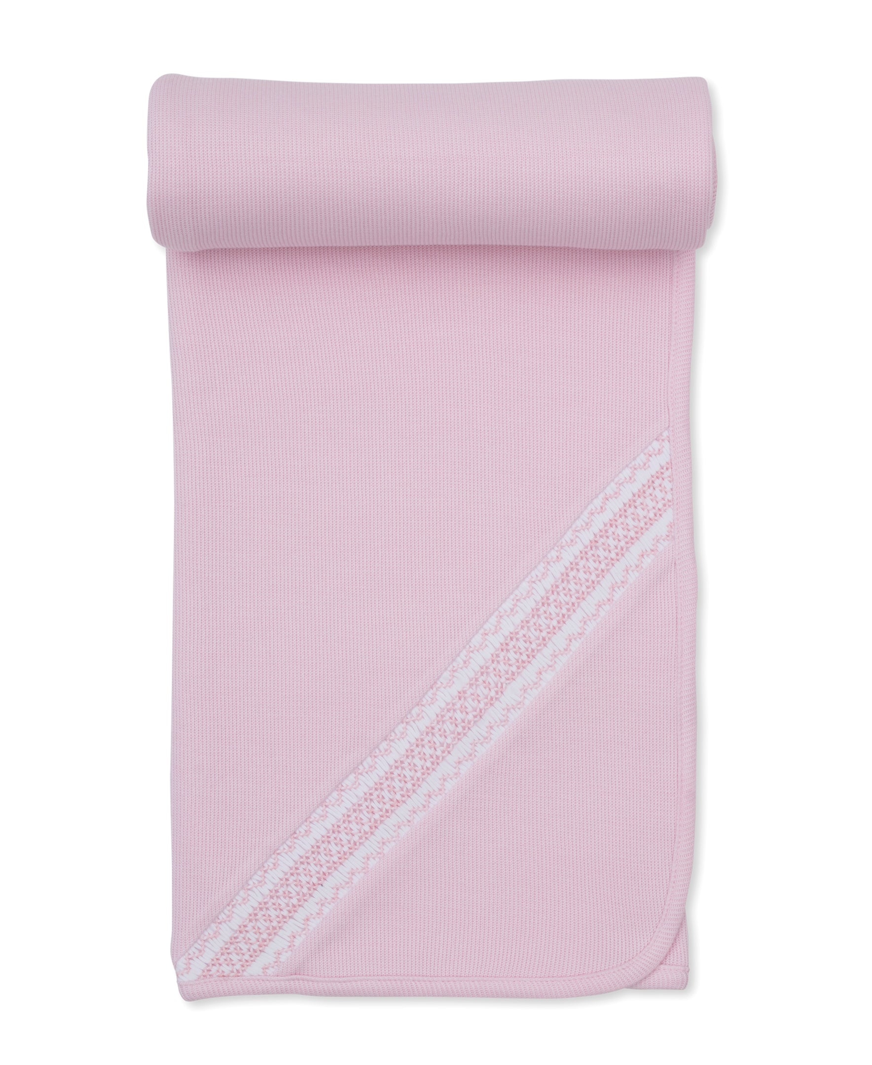 CLB Punto Ingles Pink Hand Smocked Blanket - Kissy Kissy