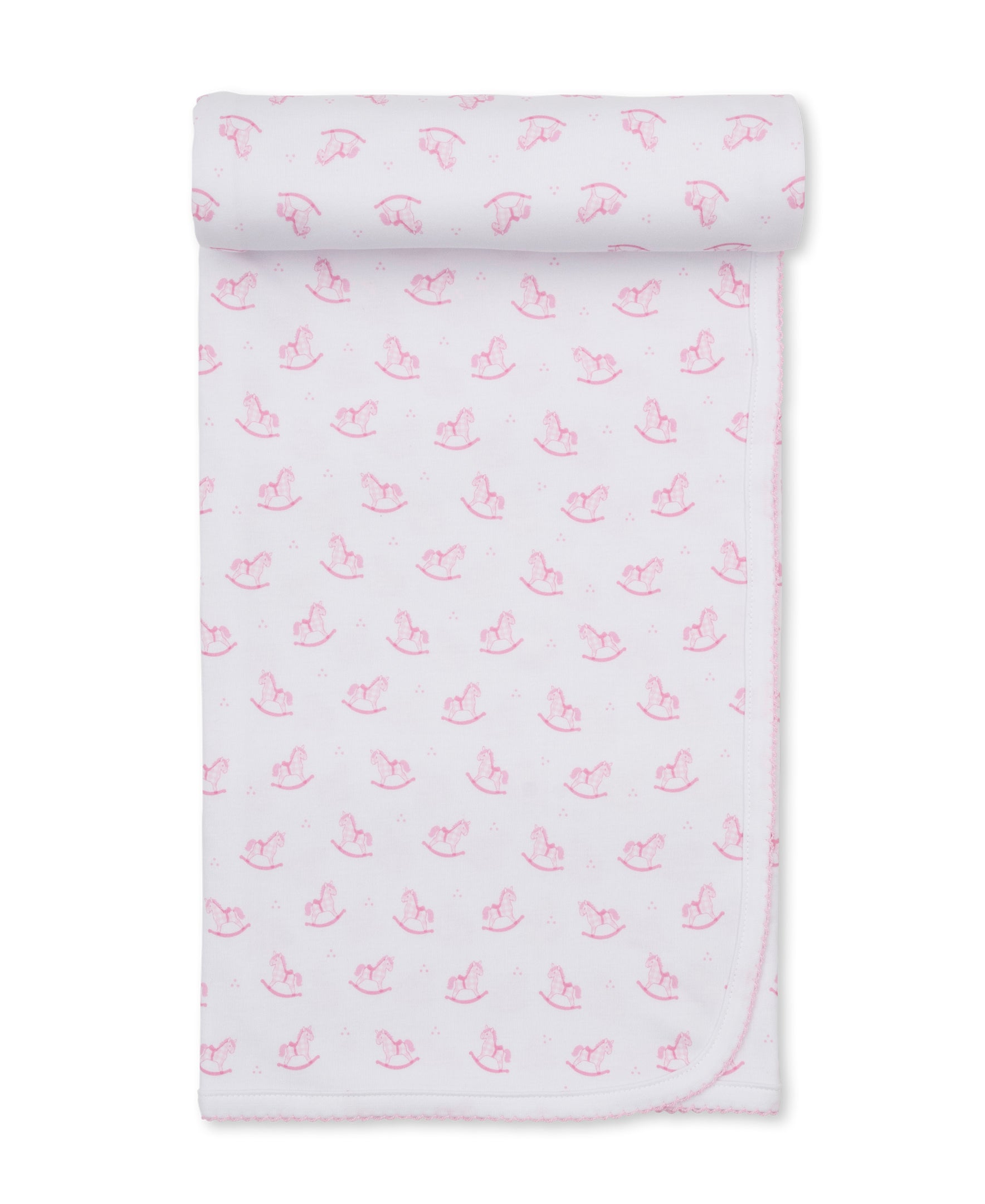 Gingham Rockers Pink Blanket