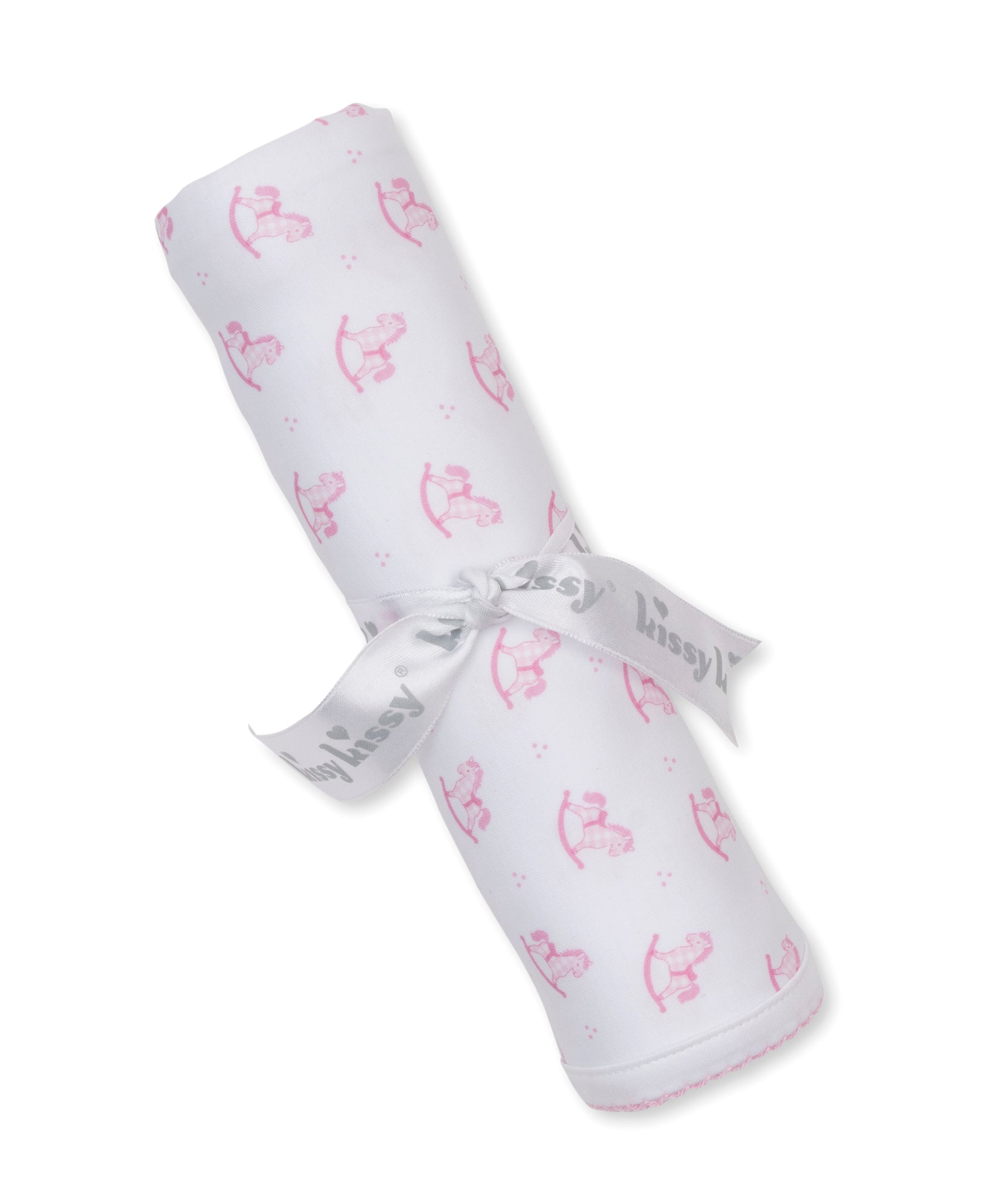 Gingham Rockers Pink Blanket