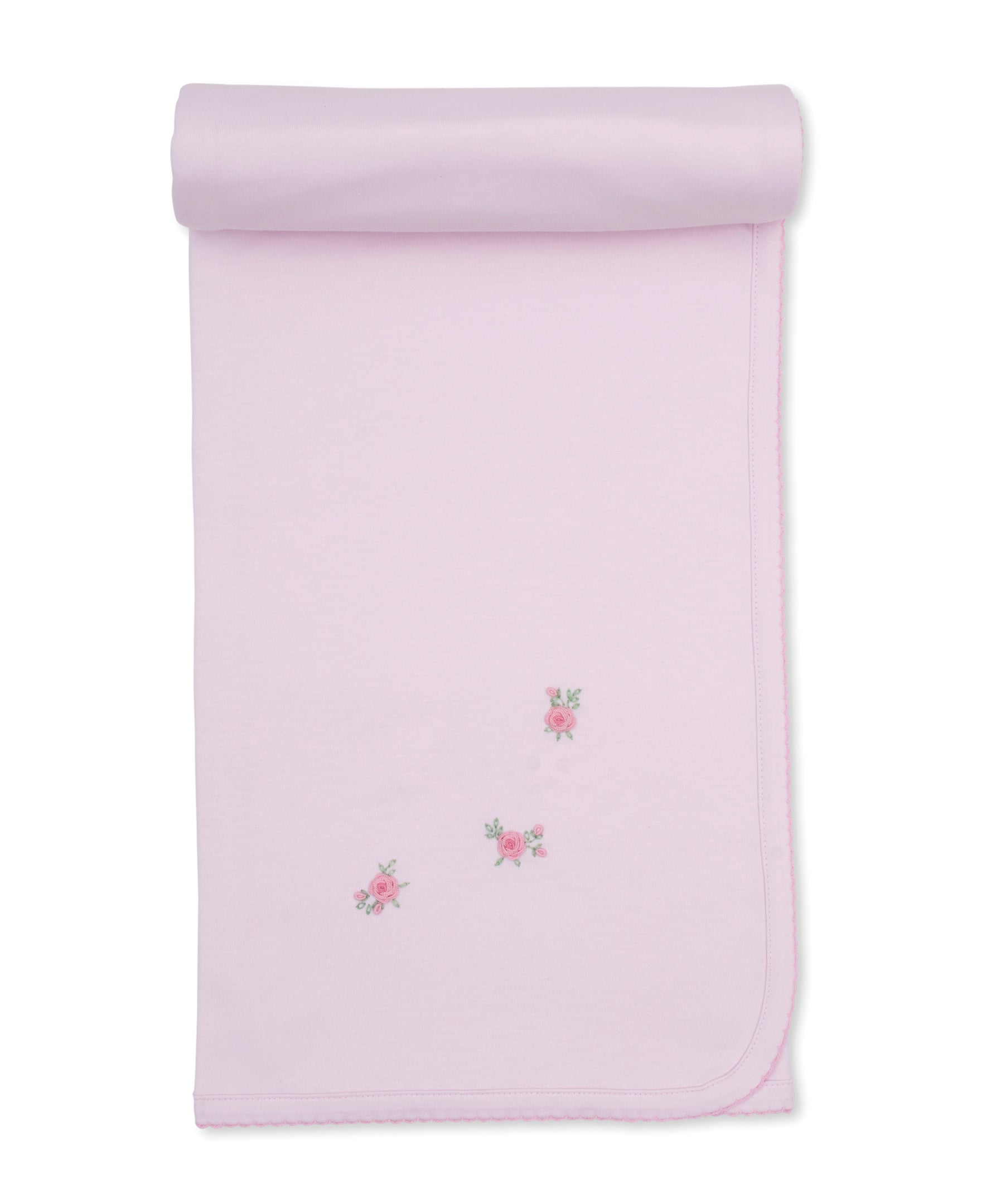 SCE Cottage Roses Pink Hand Emb. Blanket - Kissy Kissy