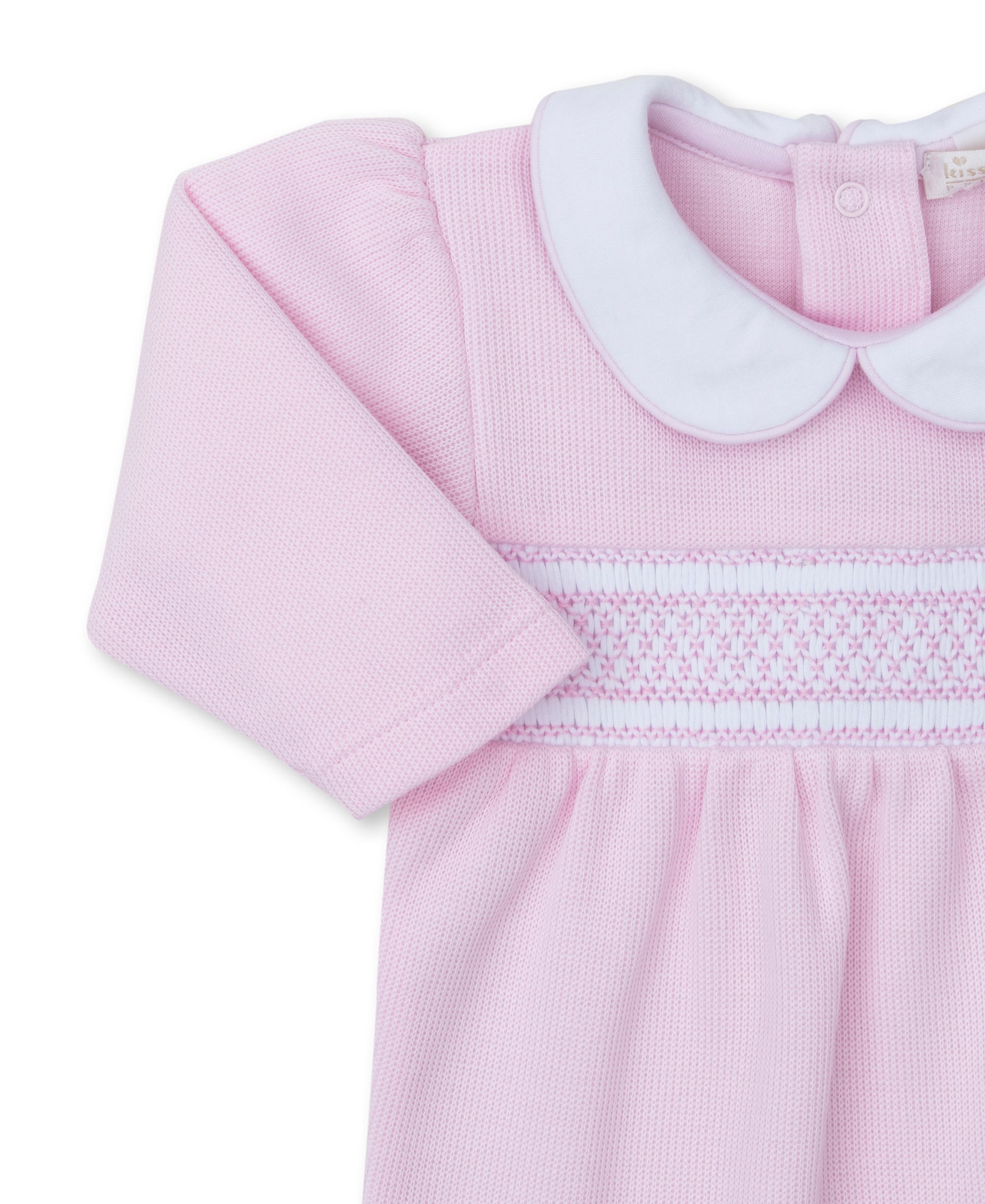 CLB Punto Ingles Pink Hand Smocked Playsuit - Kissy Kissy