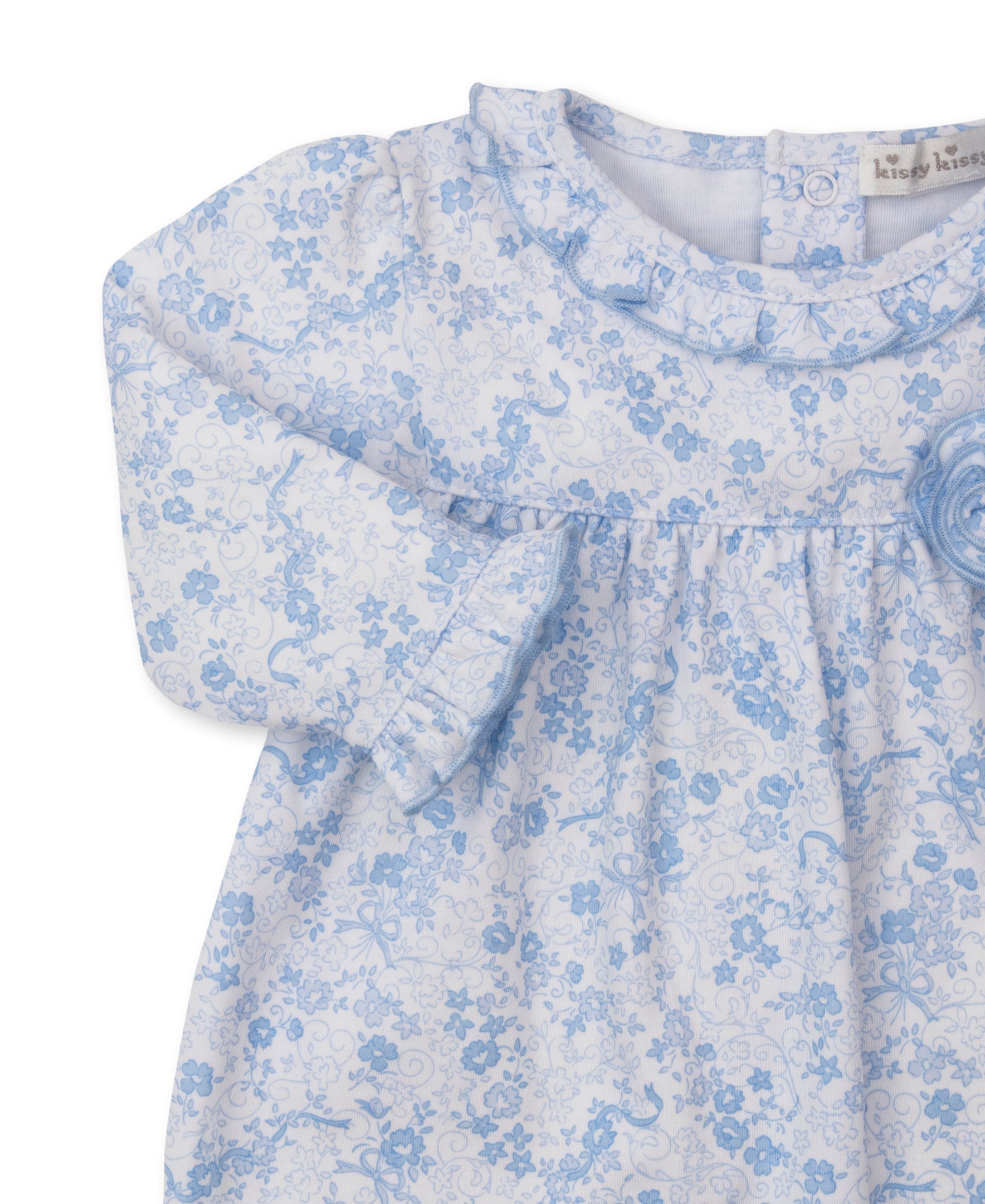 Old English Roses Blue Playsuit - Kissy Kissy