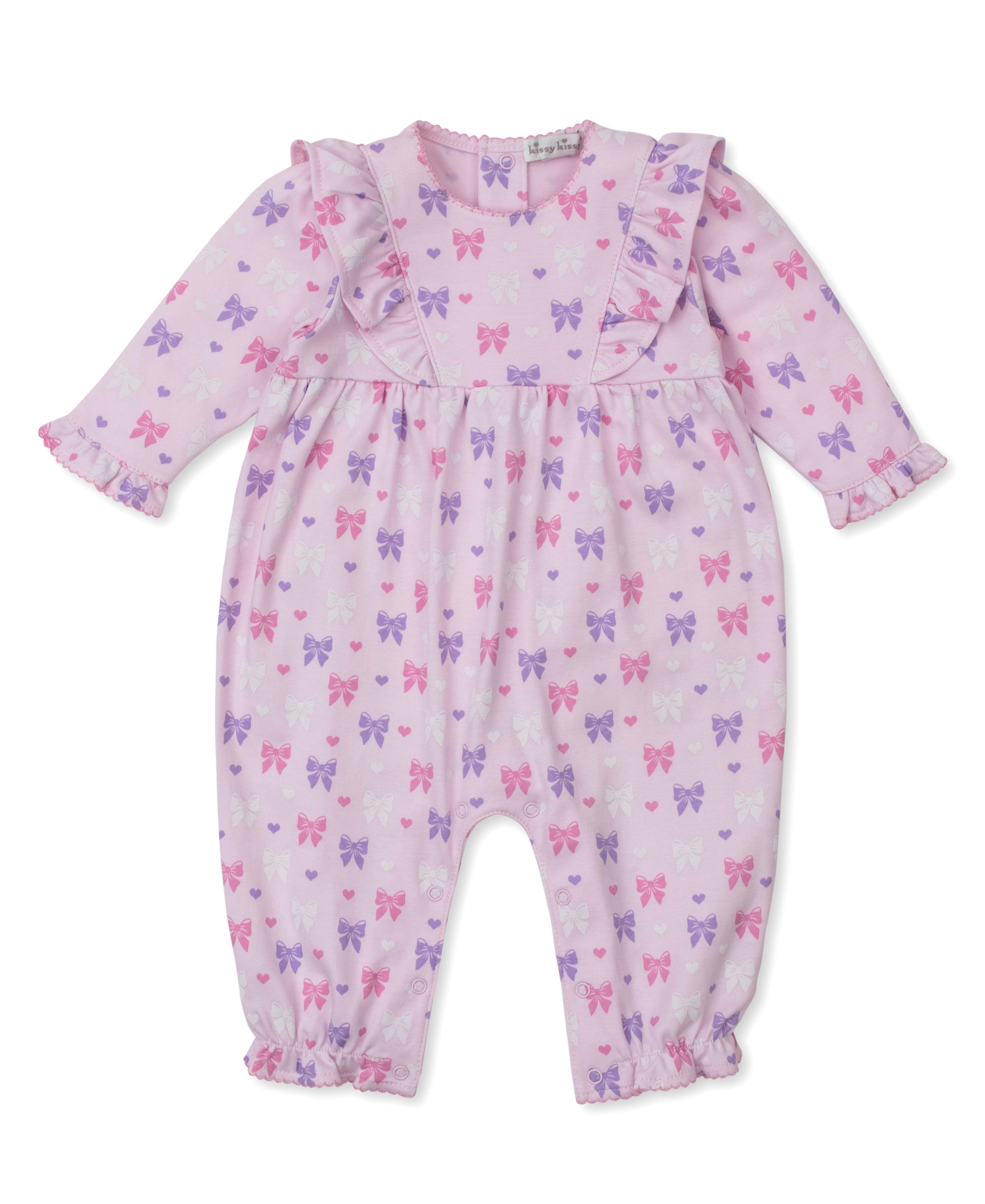 Billowy Bows Pink Playsuit - Kissy Kissy
