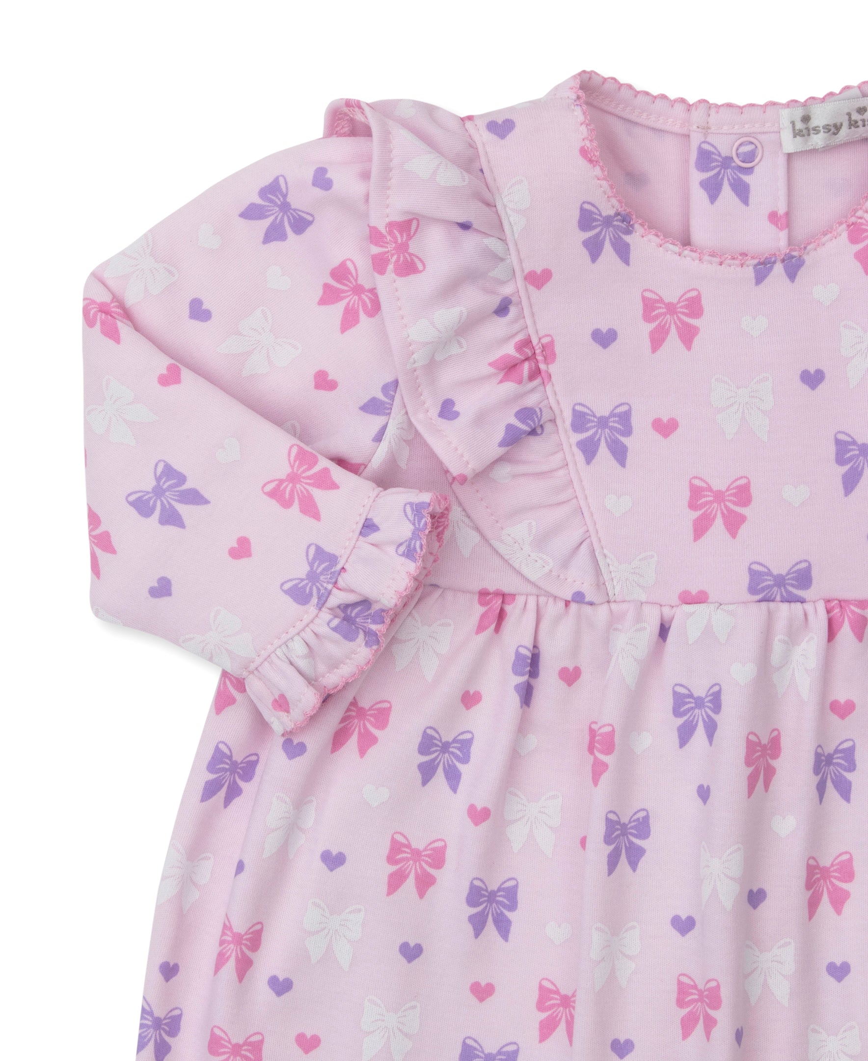 Billowy Bows Pink Playsuit - Kissy Kissy