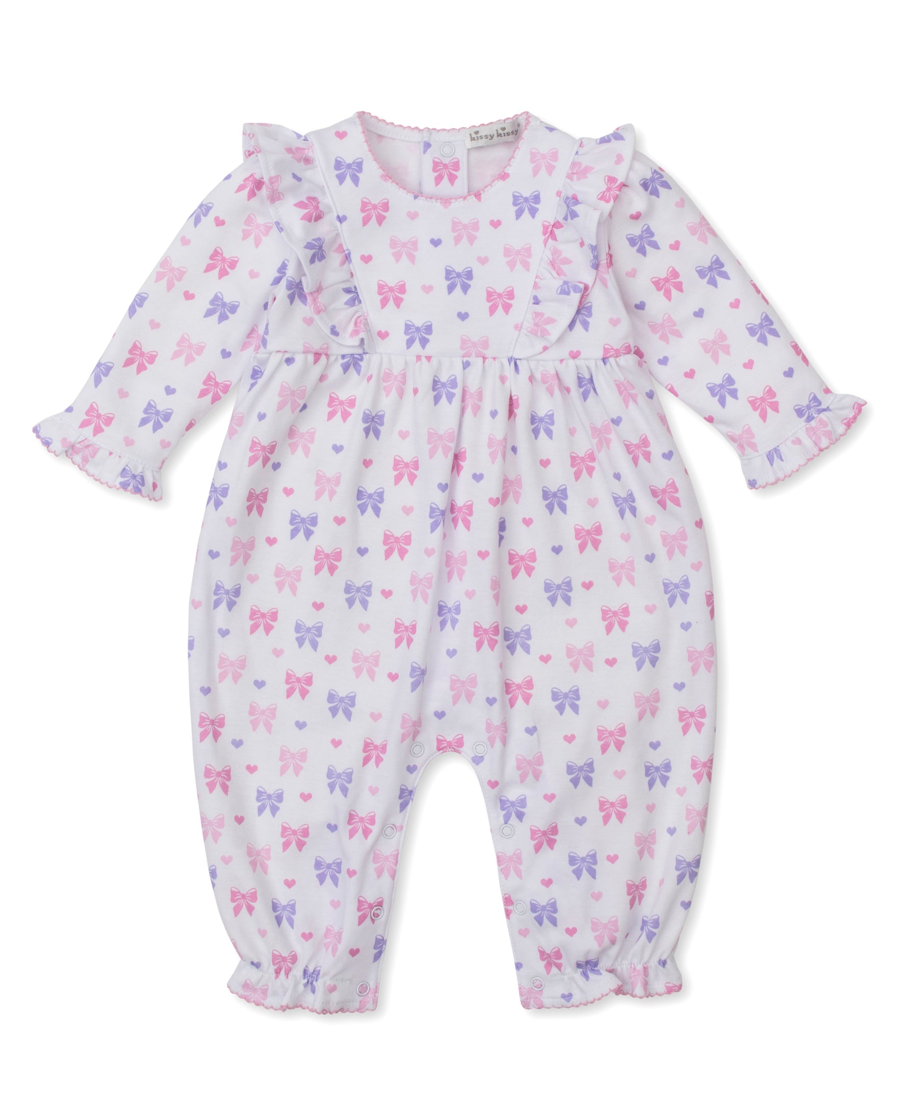 Billowy Bows White Playsuit - Kissy Kissy