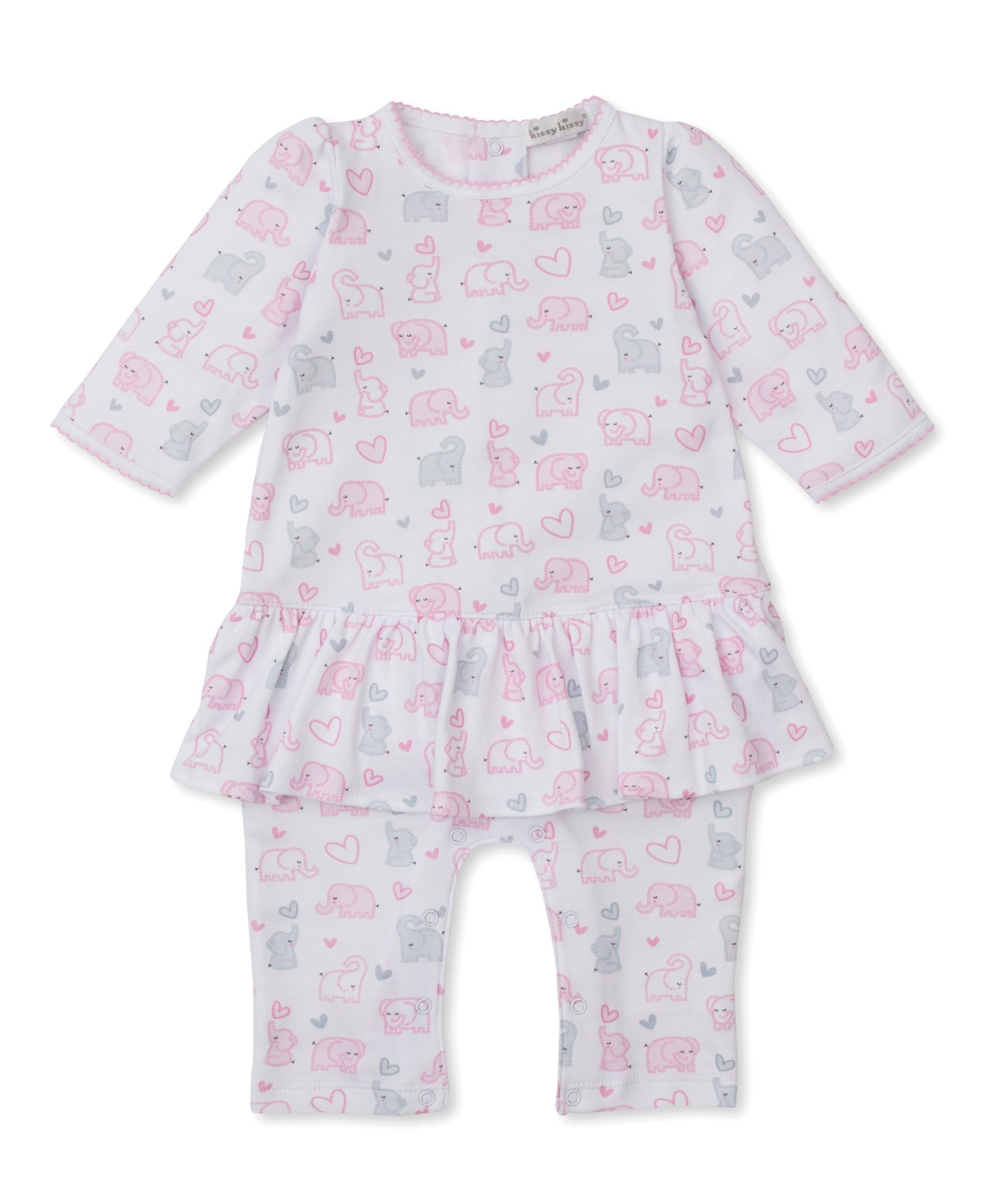 Baby Elephant Hearts Playsuit - Kissy Kissy