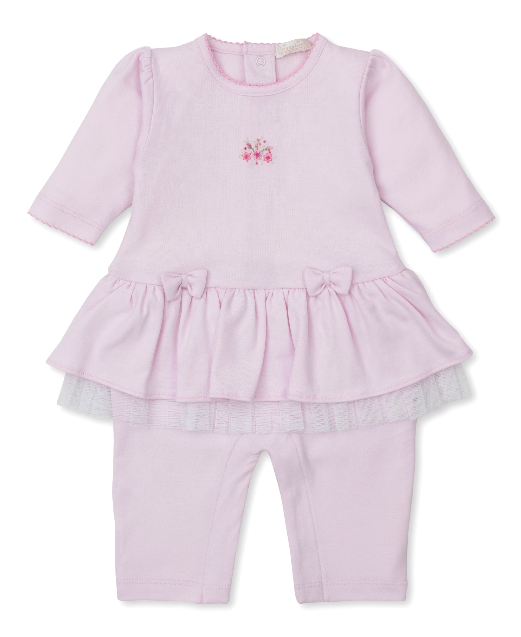 SCE Rose Blooms Pink Hand Emb. Playsuit - Kissy Kissy
