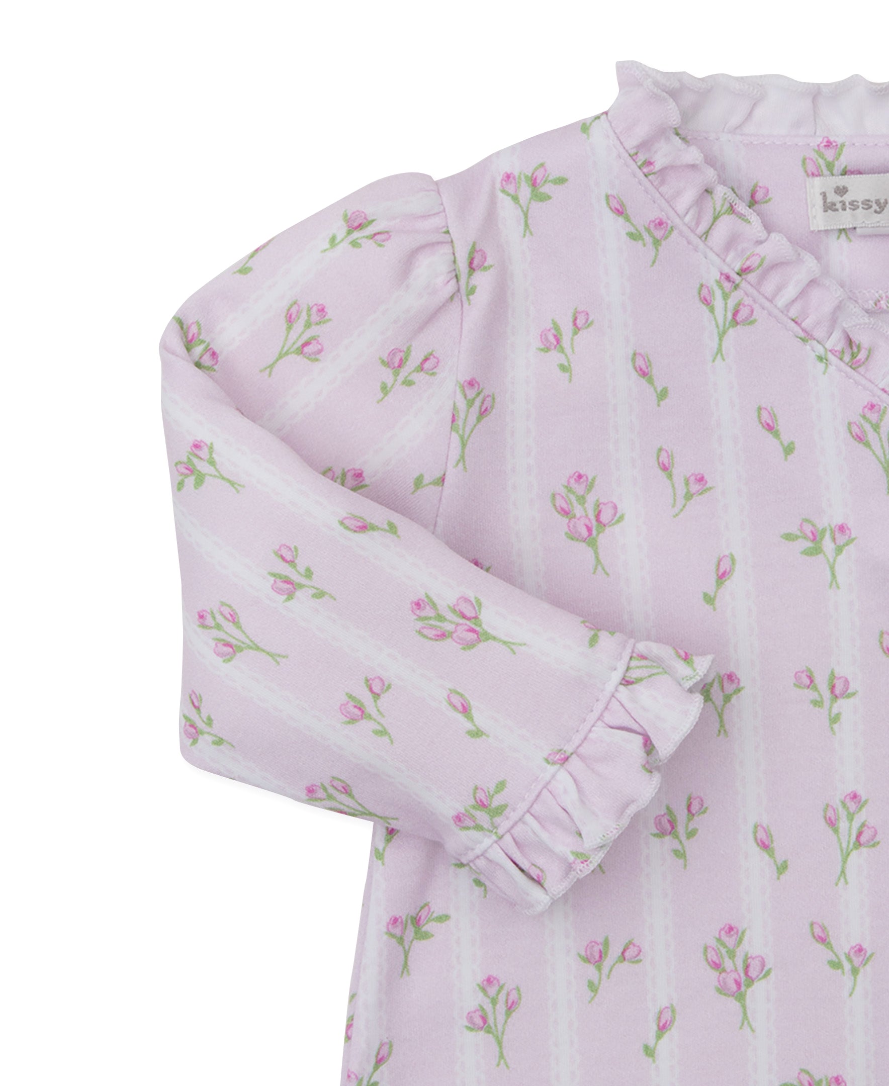 Ribbon Stripe Bouquets Pink Playsuit - Kissy Kissy