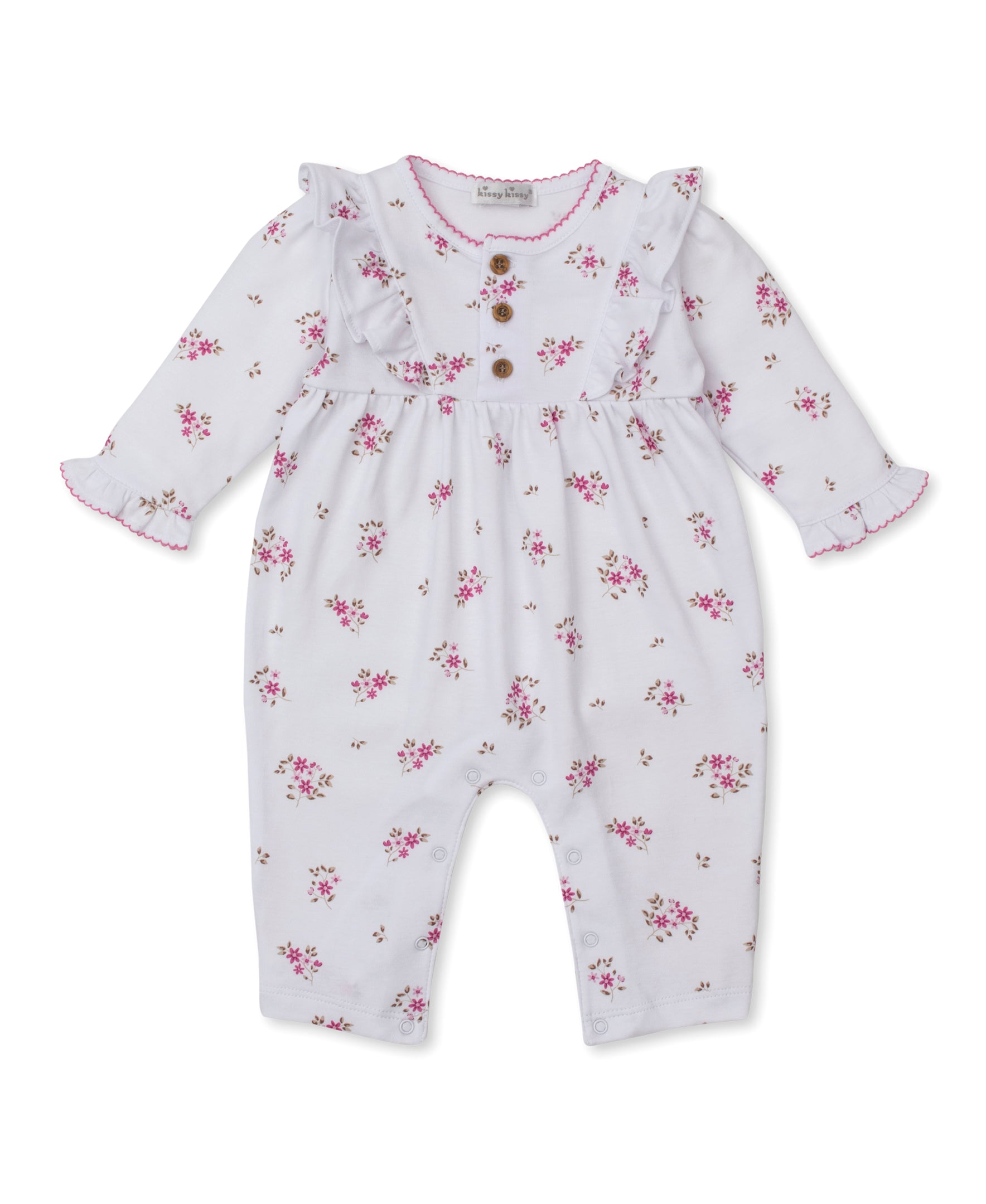 Tiny Blossoms Pink Playsuit - Kissy Kissy