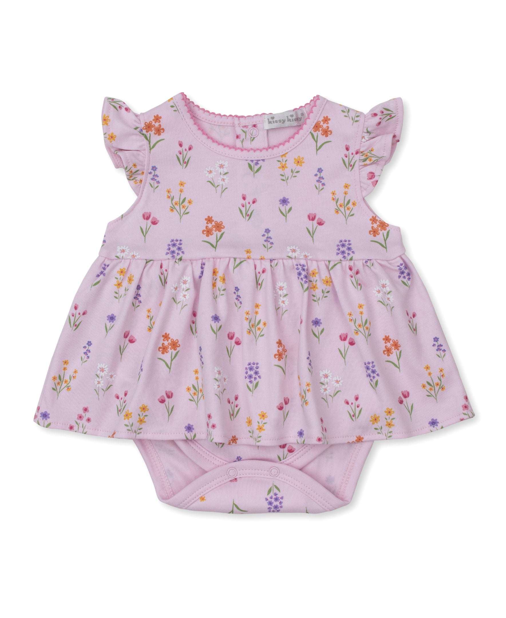 Summer Wildflowers Pink Bodysuit Dress - Kissy Kissy