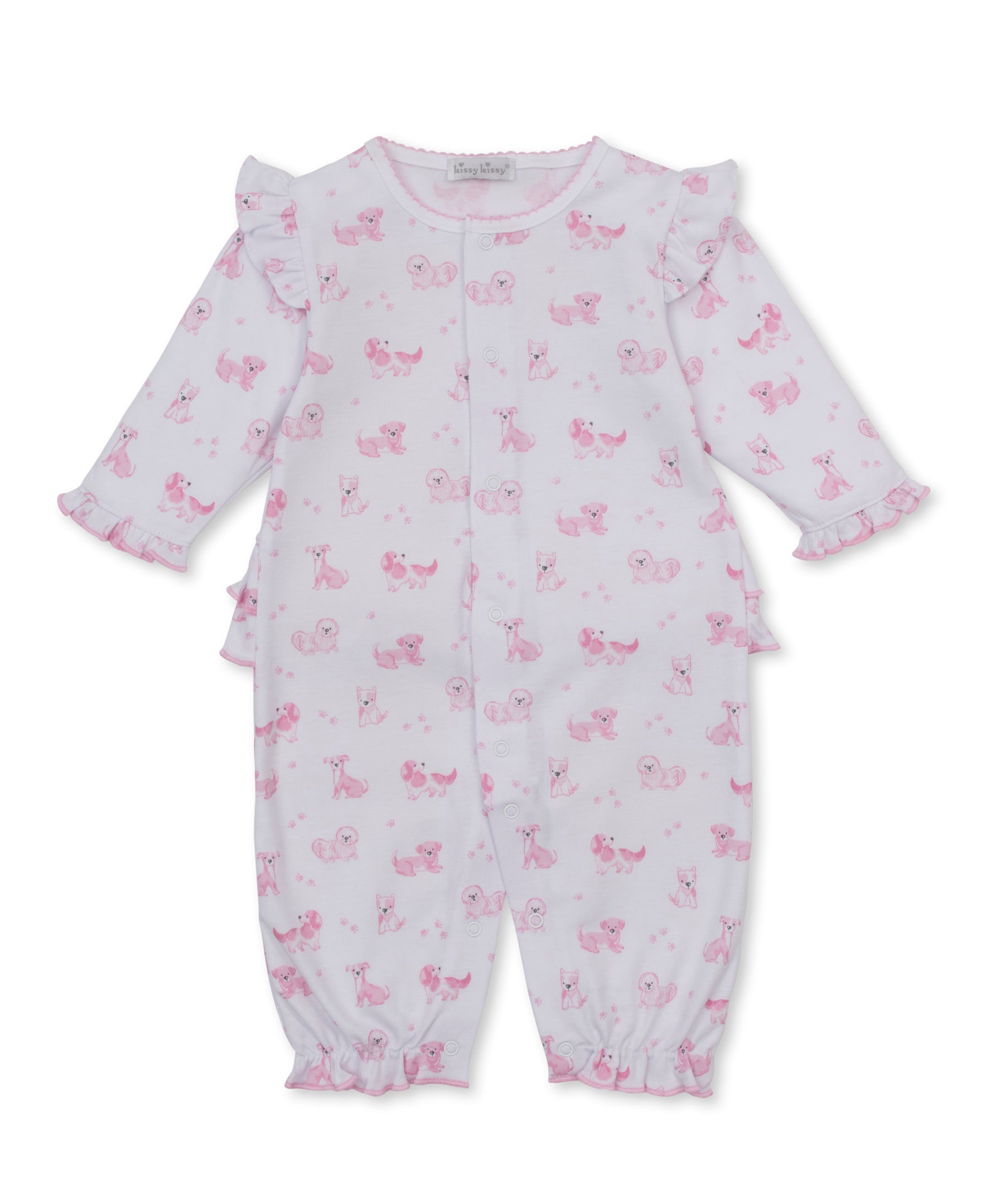 Puppy Paws Pink Ruffle Playsuit