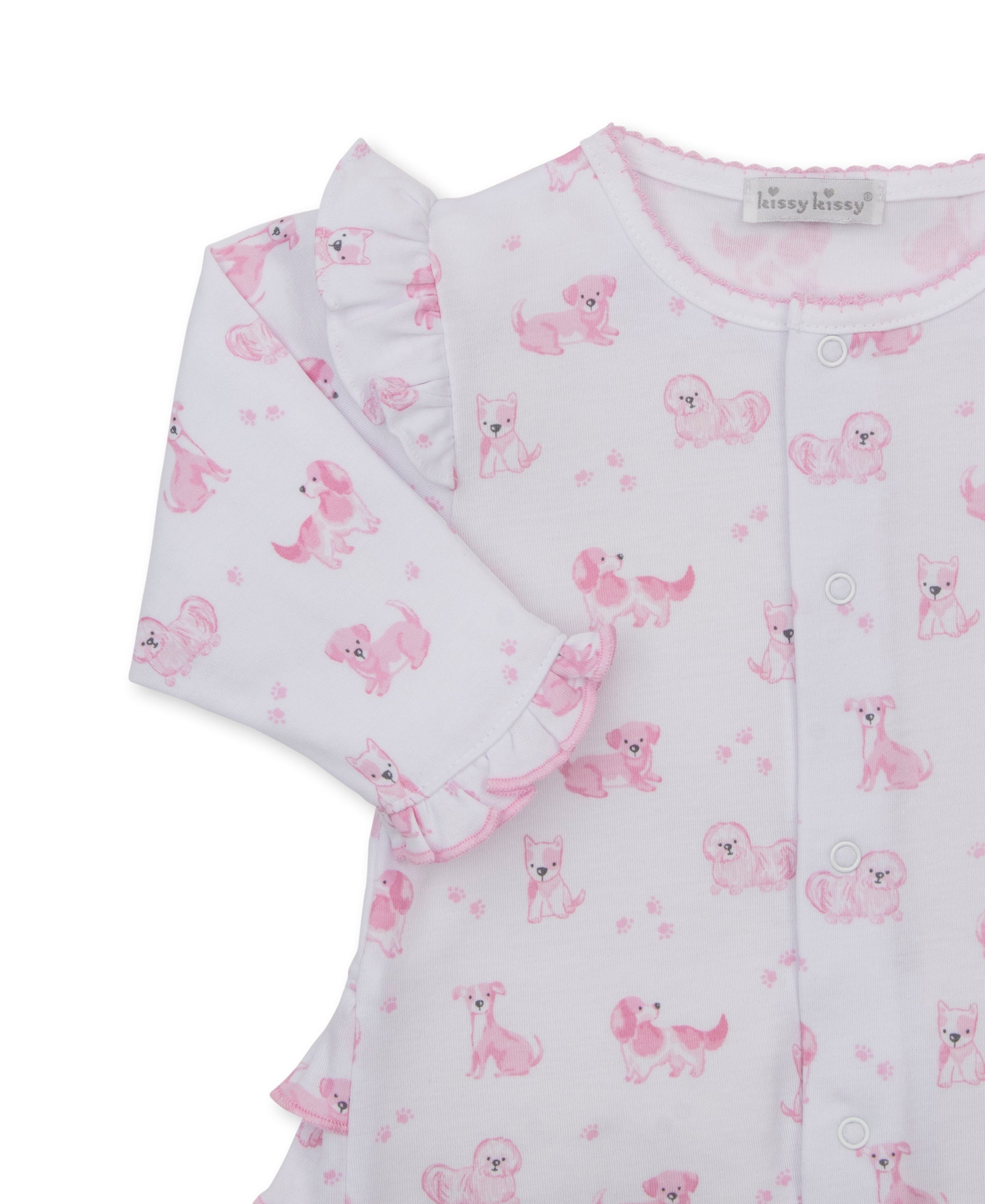 Puppy Paws Pink Ruffle Playsuit