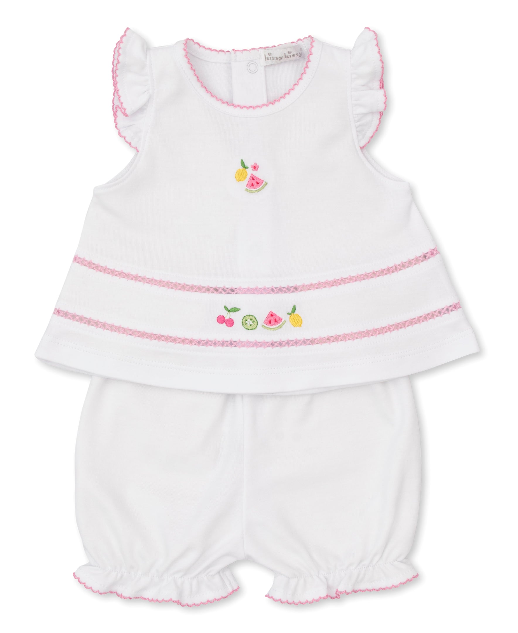 Fruit Fiesta White Sunsuit Set - Kissy Kissy