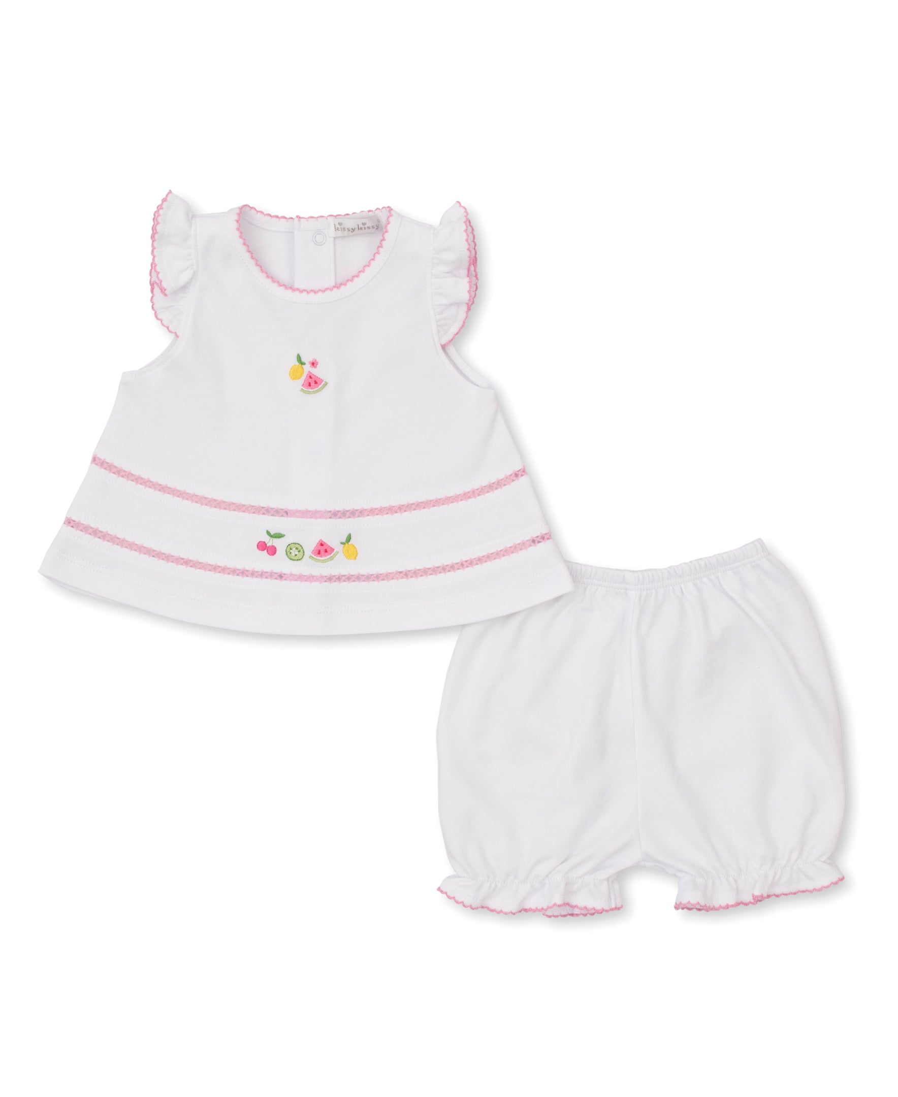 Fruit Fiesta White Sunsuit Set - Kissy Kissy