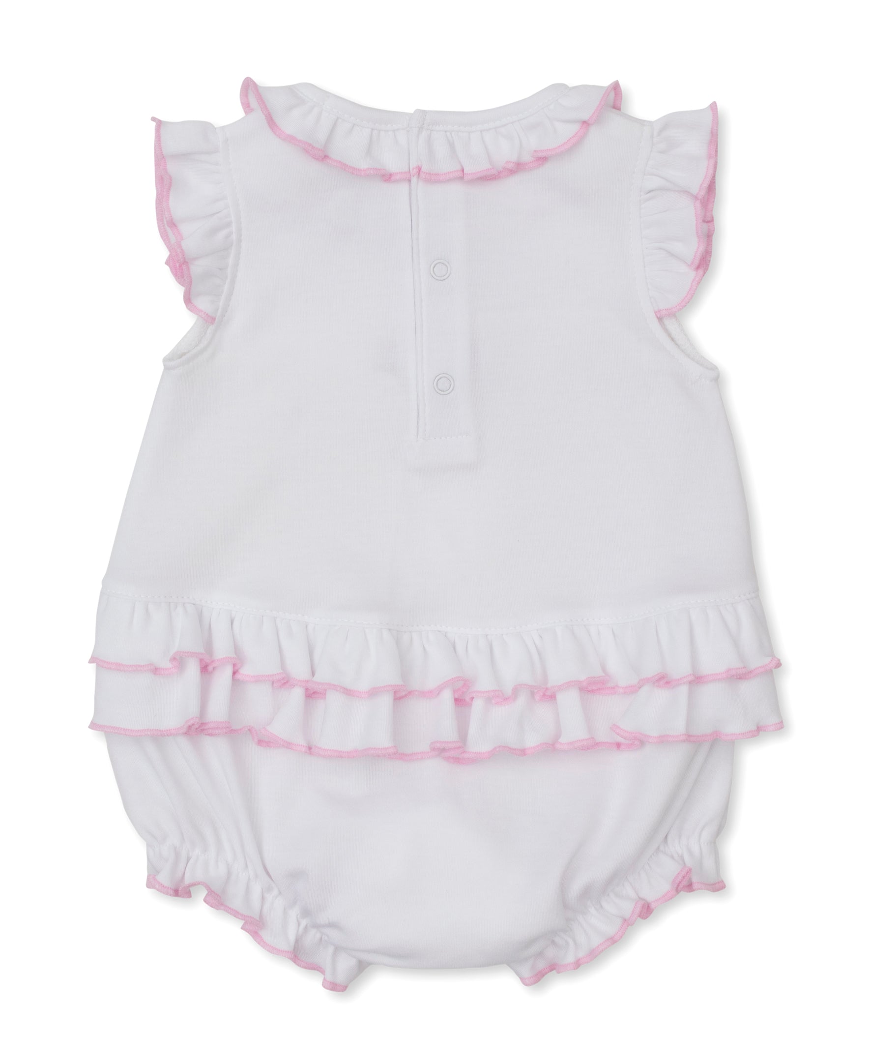 Premier Pastel Gardens White/Pink Hand Emb. Bubble - Kissy Kissy