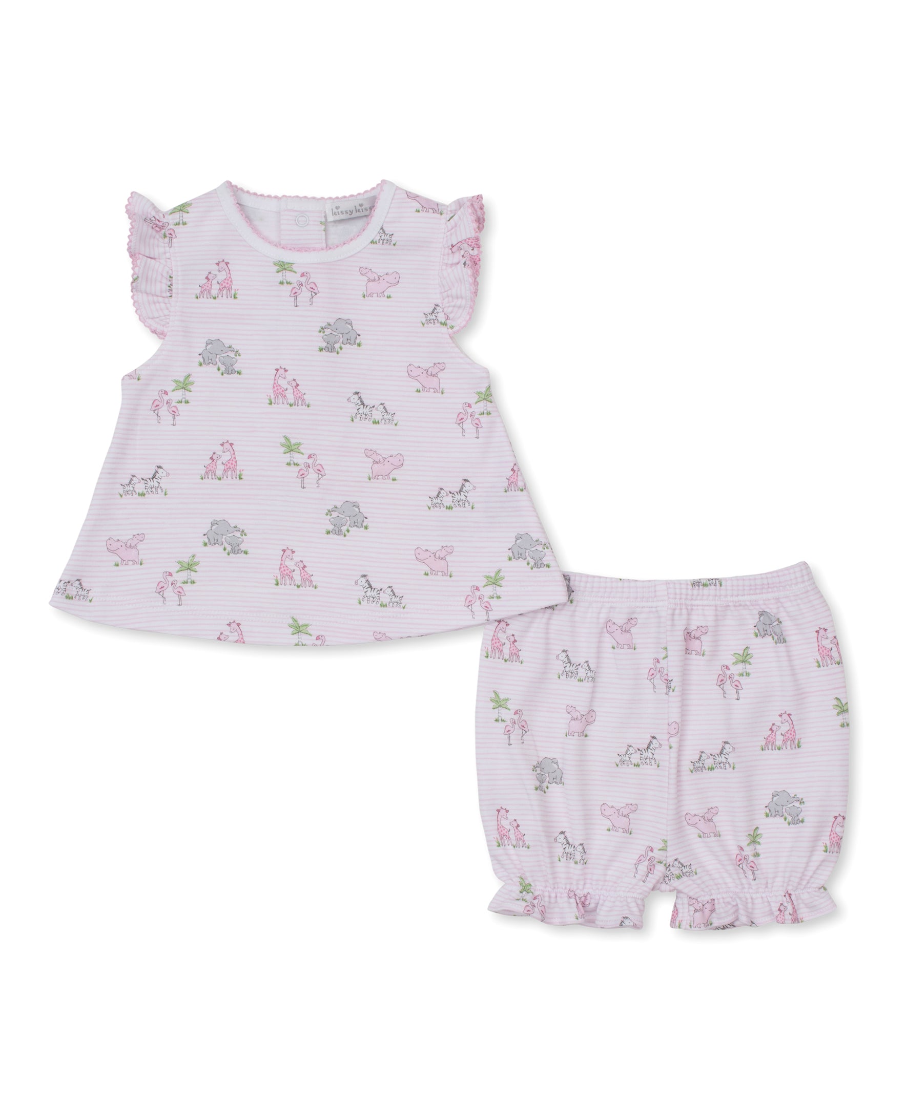 Safari Party Pink Sunsuit Set - Kissy Kissy