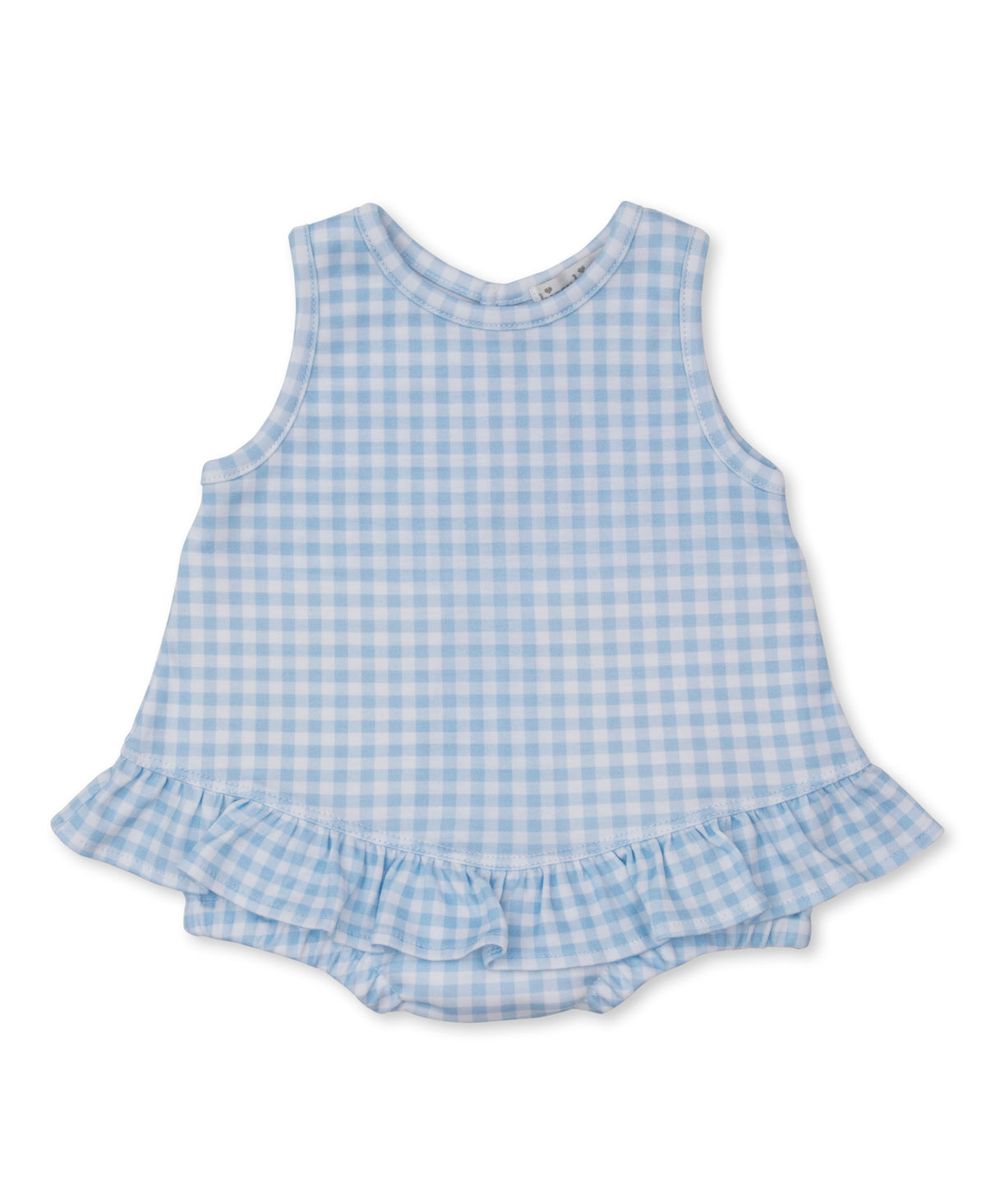 Gingham Traditions Blue Ruffle Bubble - Kissy Kissy