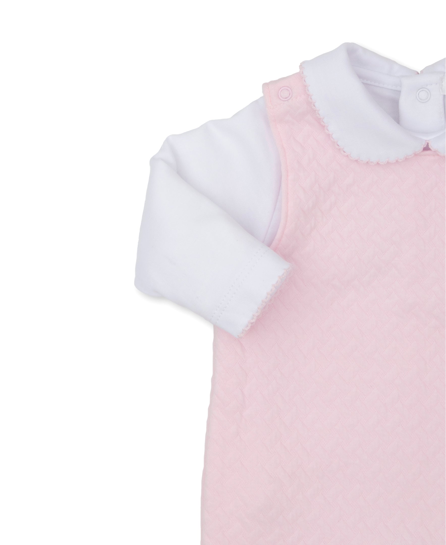 Classic Jacquards Pink Overall Set - Kissy Kissy