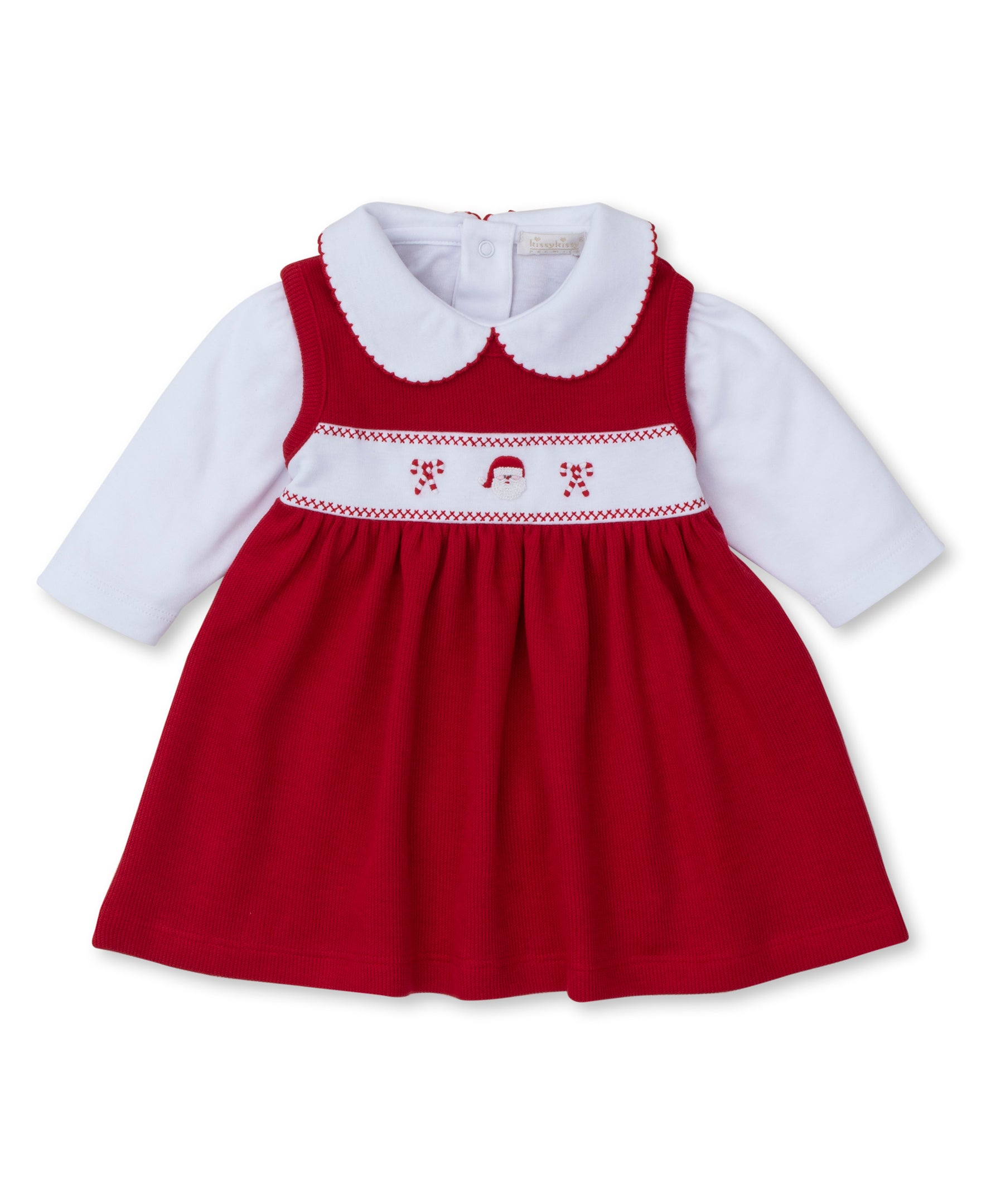 CLB Holiday Medley 25 Santa Hand Emb. Jumper Set - Kissy Kissy